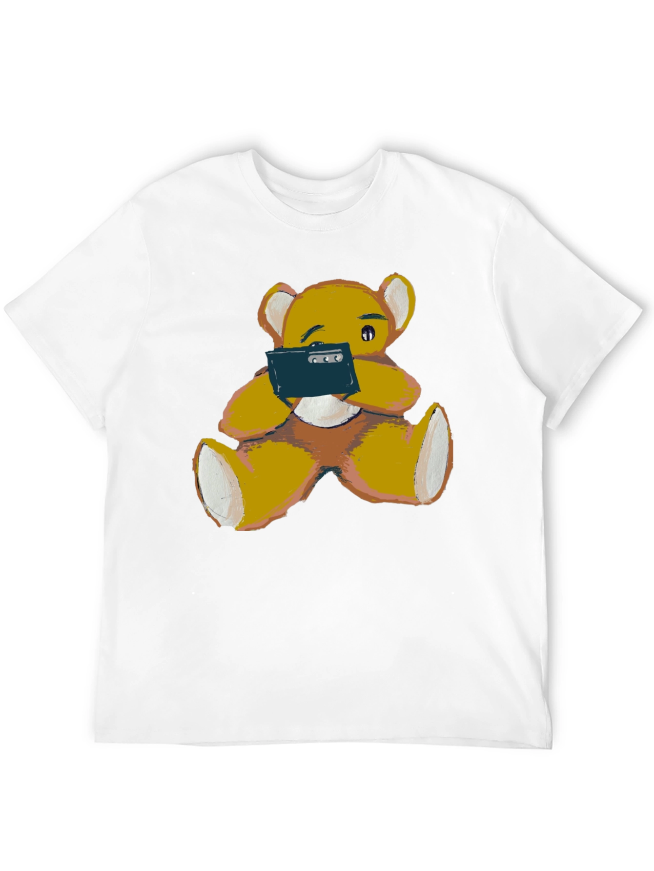 Teddy Bear Phone T-Shirt - Casual Comfort