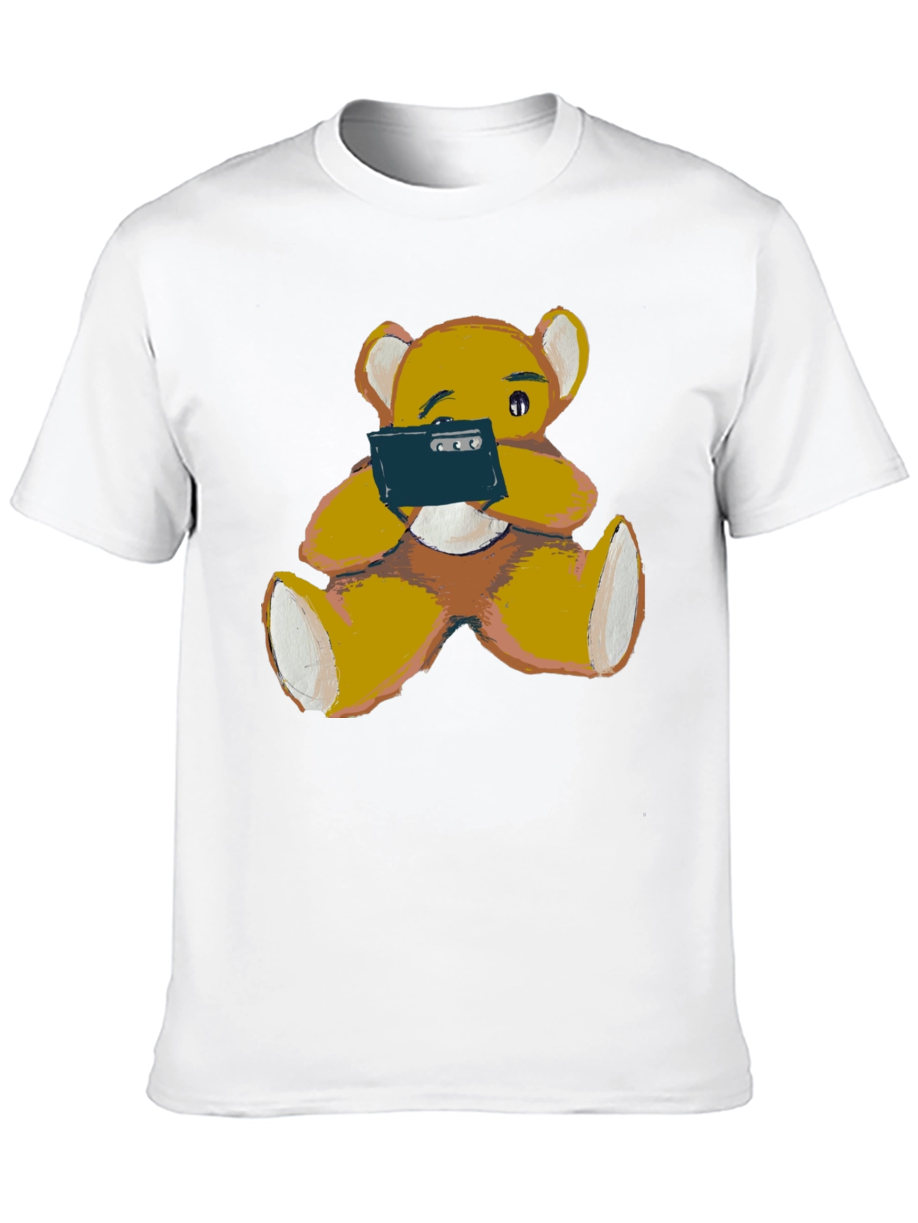 Teddy Bear Phone T-Shirt - Casual Comfort