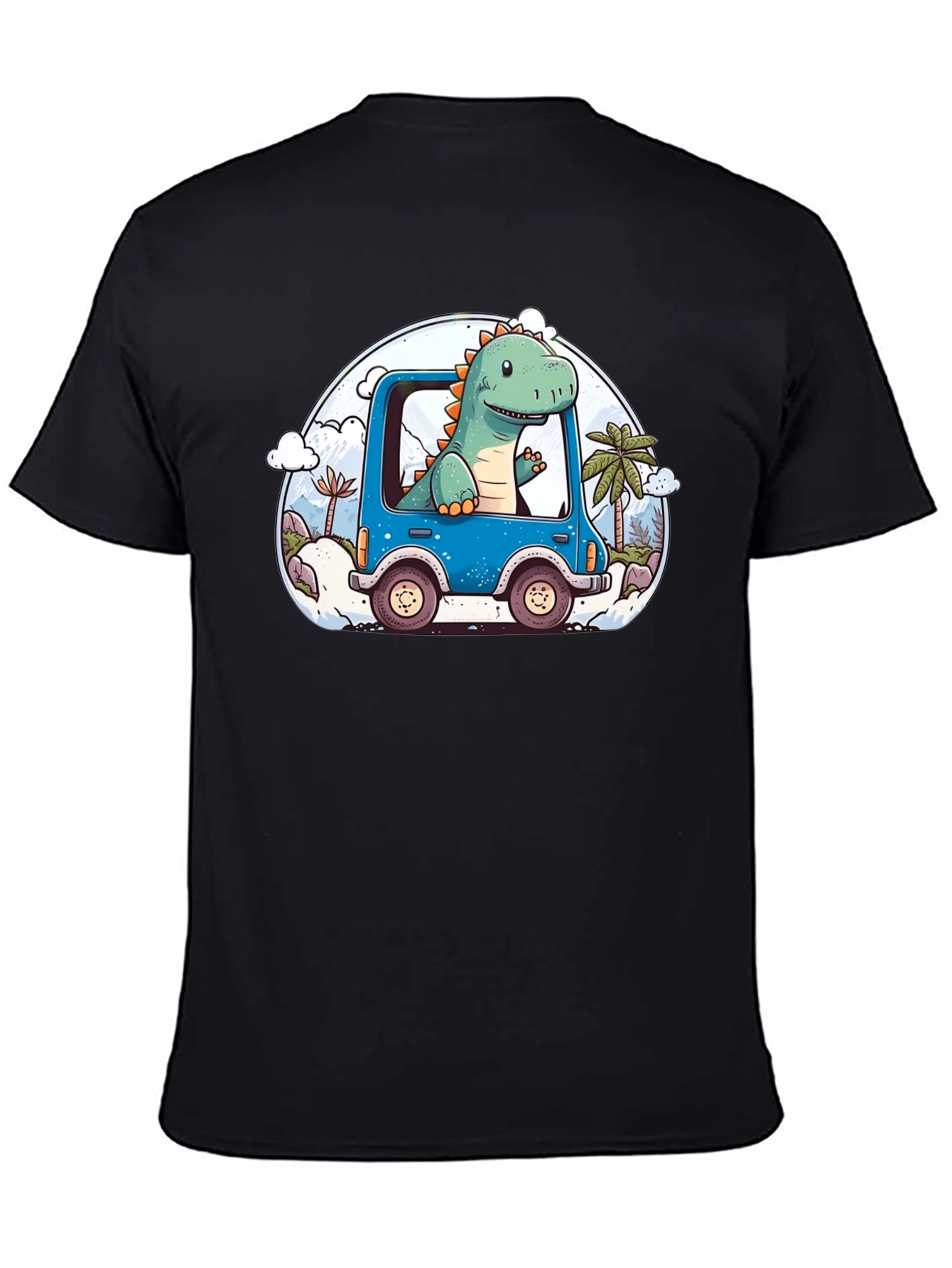 Dino Car T-Shirt - Cartoon Style