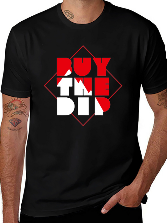 Buy The Dip Graphic Tee - Black Cotton Blend T-Shirt