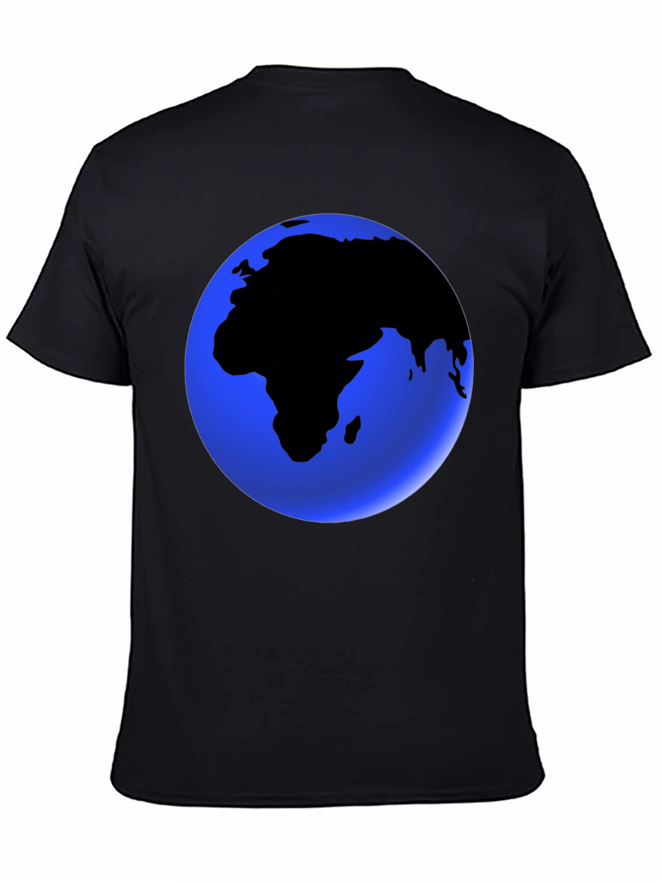 Earth Graphic Black T-Shirt - Globe Design