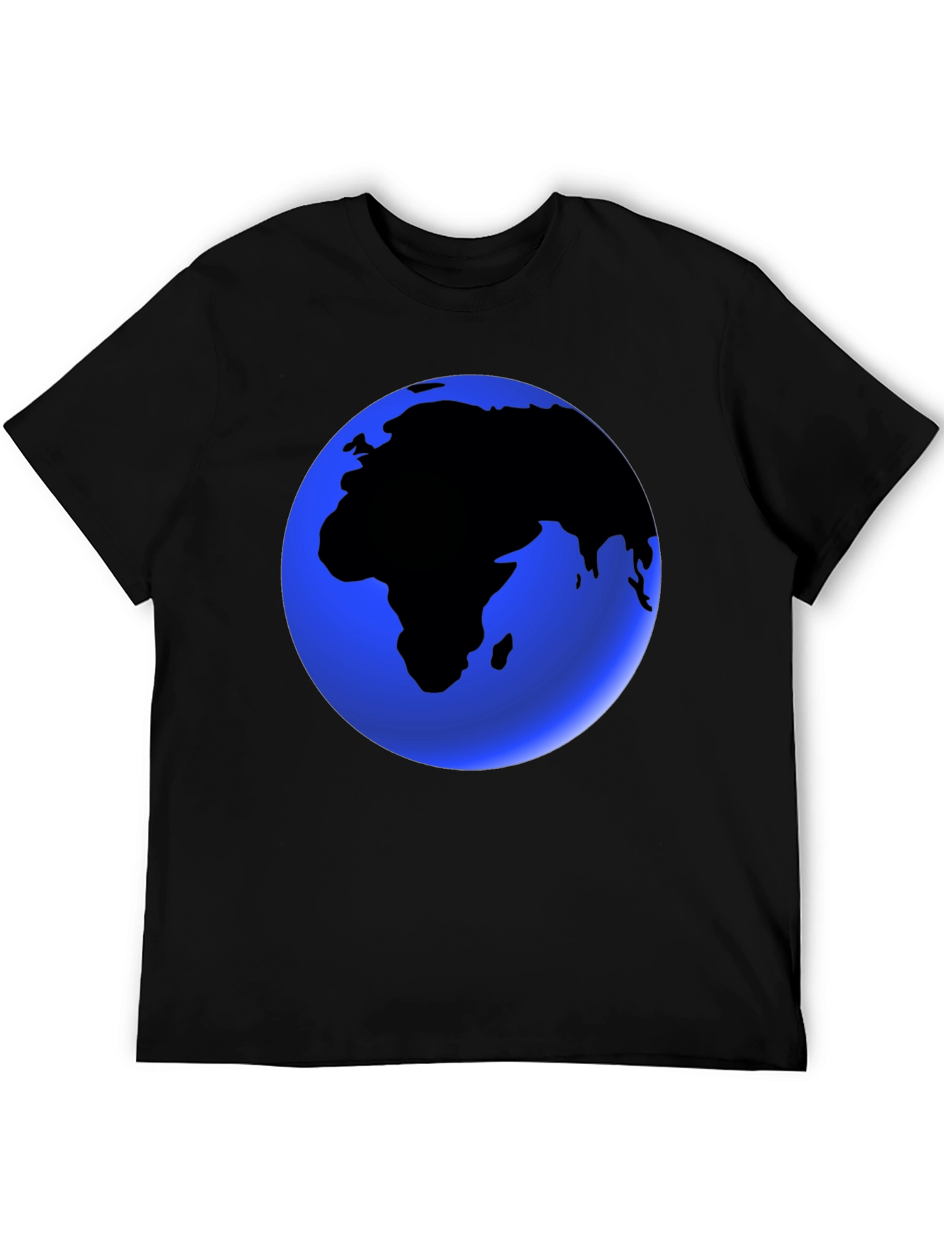 Earth Graphic Black T-Shirt - Globe Design