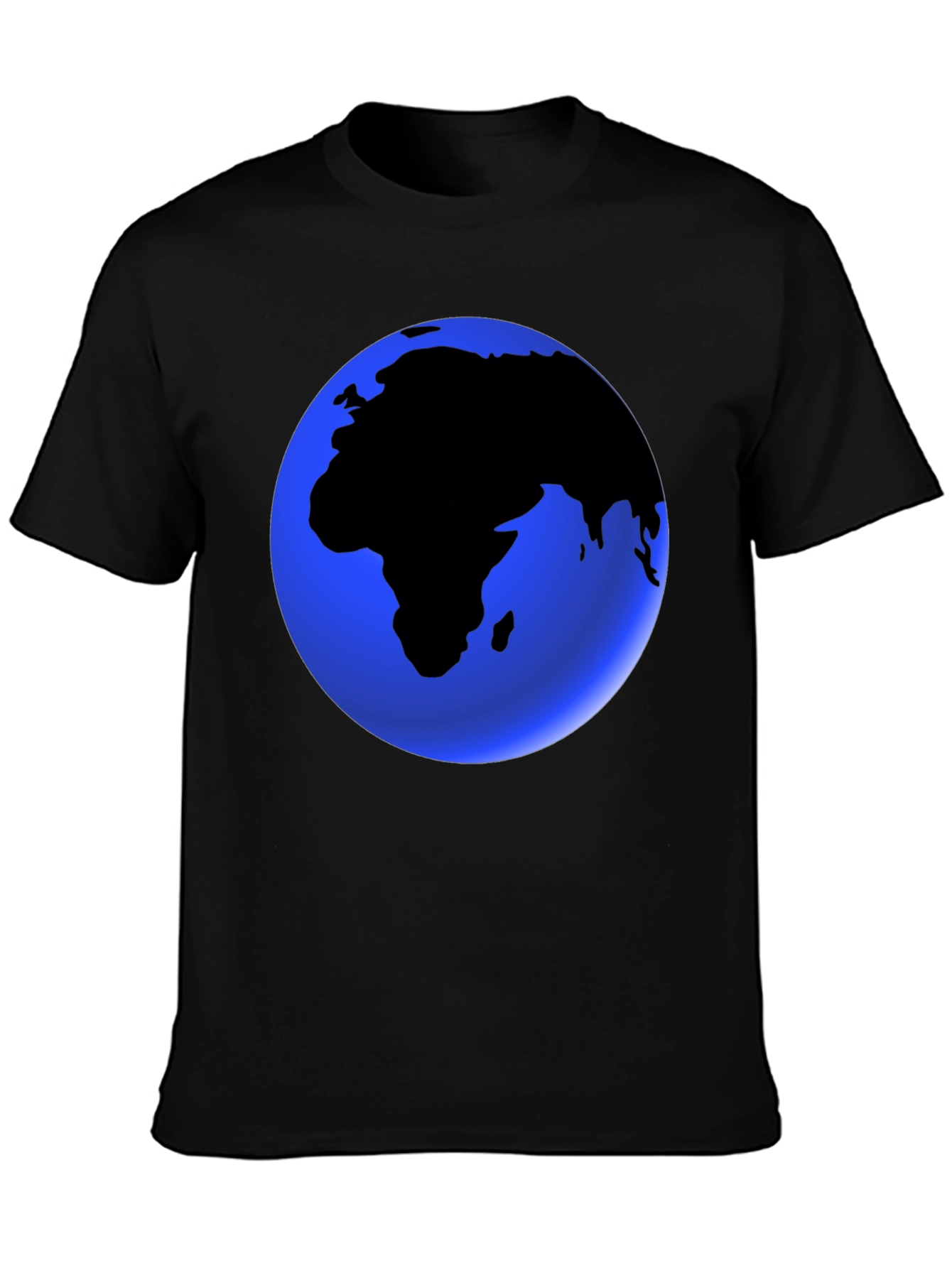 Earth Graphic Black T-Shirt - Globe Design