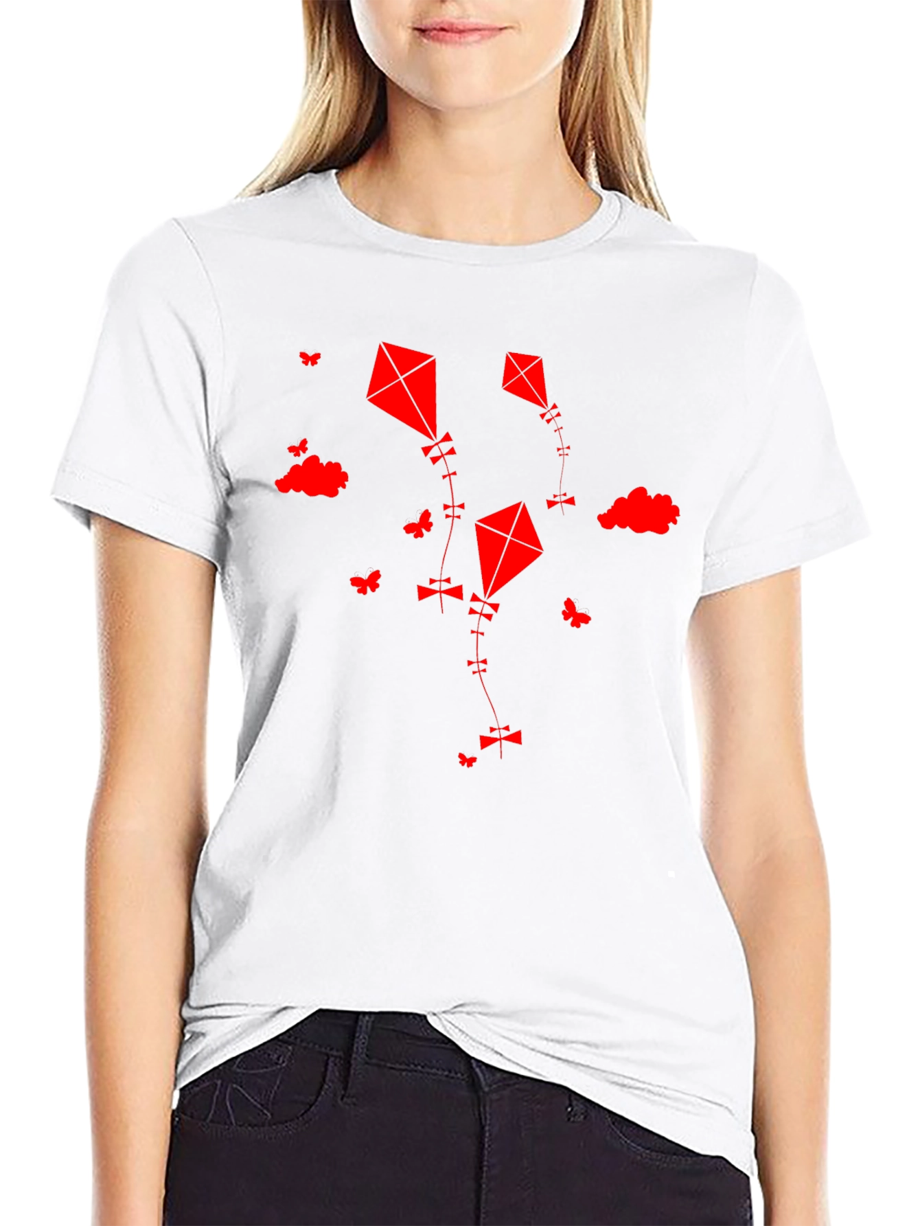 Red Kite Graphic Black T-Shirt