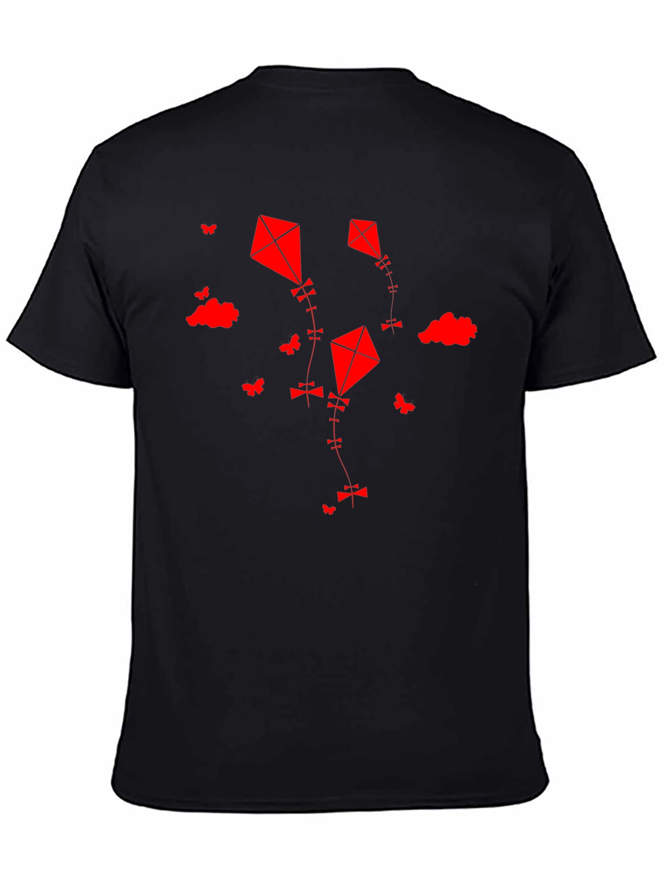 Red Kite Graphic Black T-Shirt