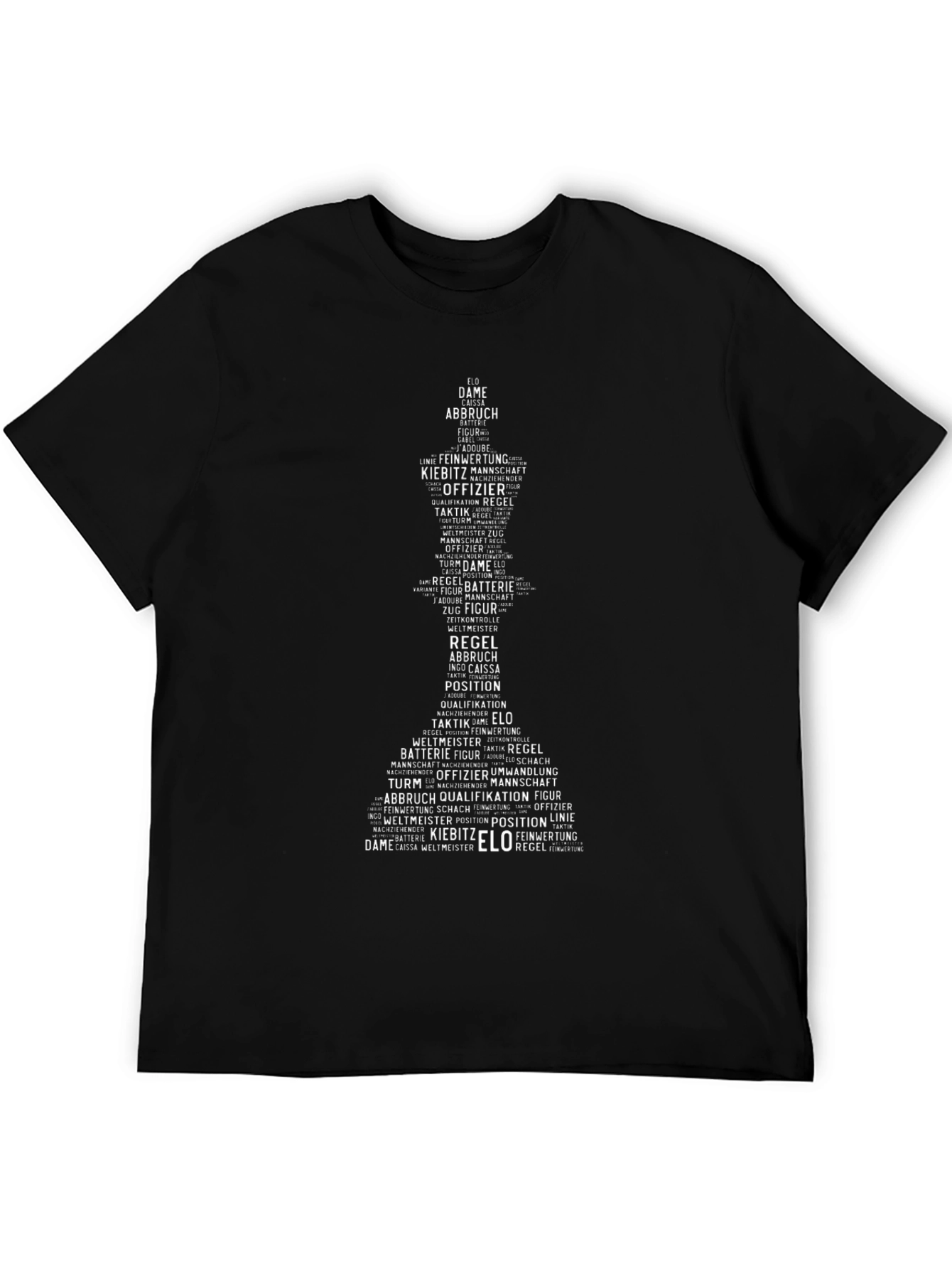Chess Word Art T-Shirt - Unique Graphic Tee