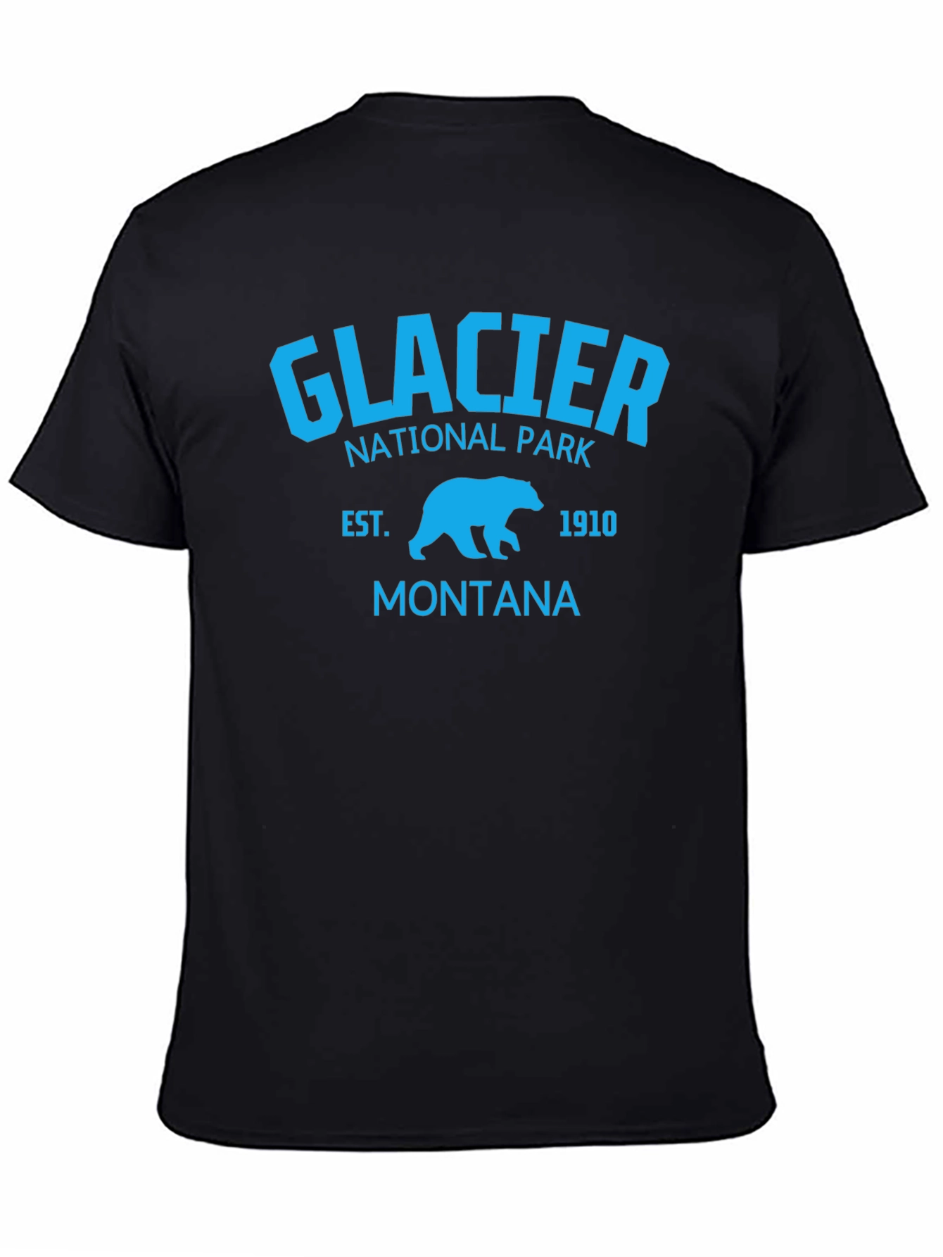 Glacier National Park Black T-Shirt