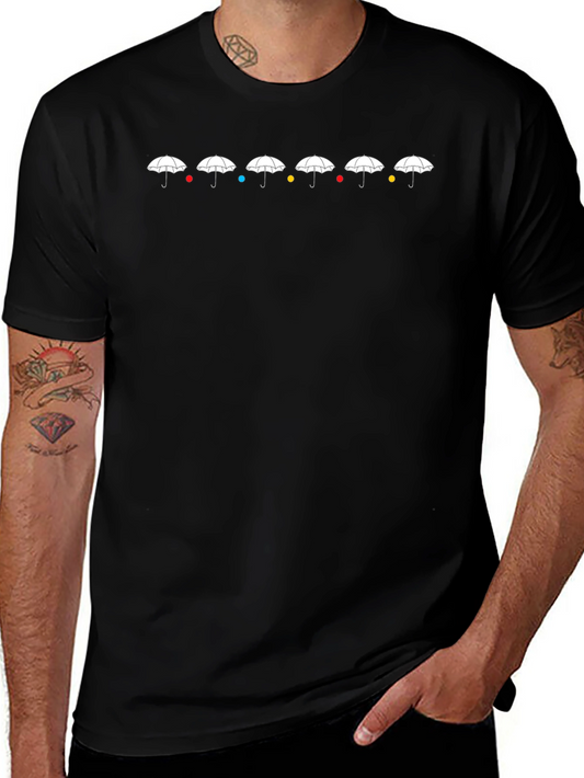 Friends TV Show Umbrellas Black T-Shirt