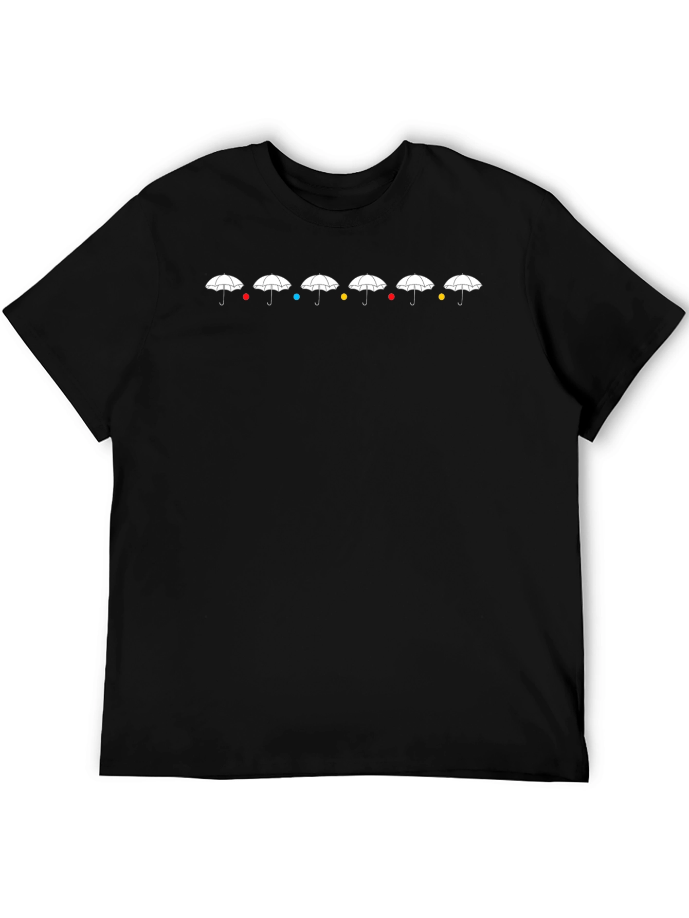 Friends TV Show Umbrellas Black T-Shirt
