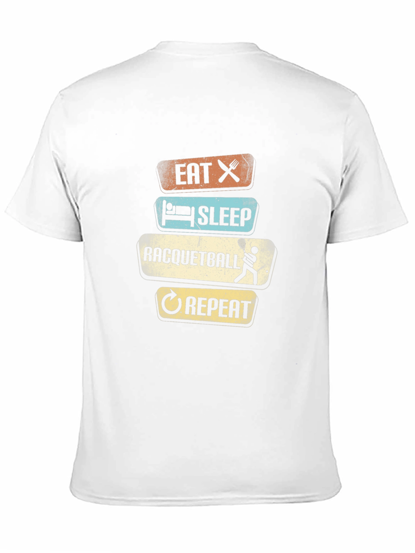 Eat Sleep Racquetball Repeat Graphic T-Shirt