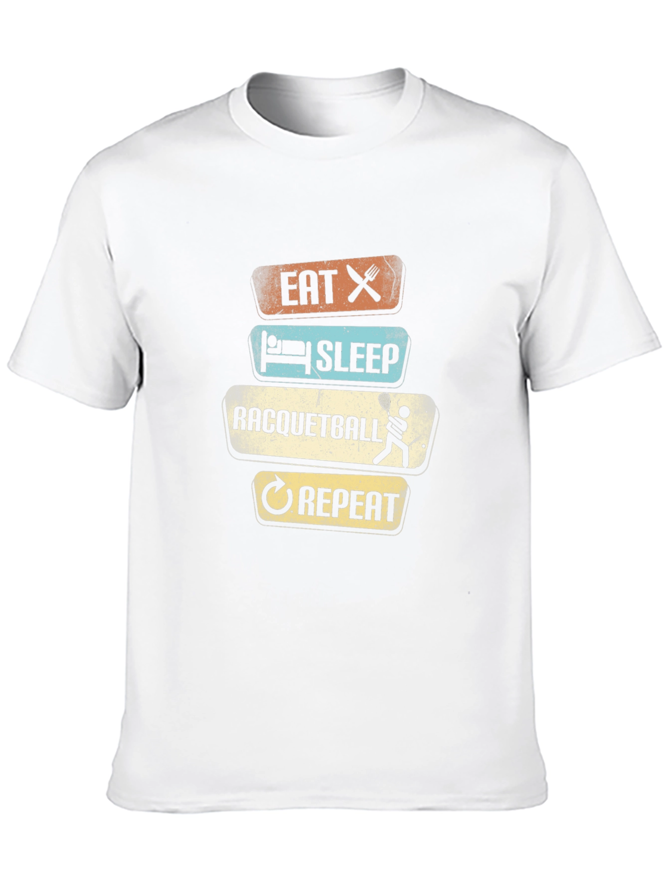 Eat Sleep Racquetball Repeat Graphic T-Shirt