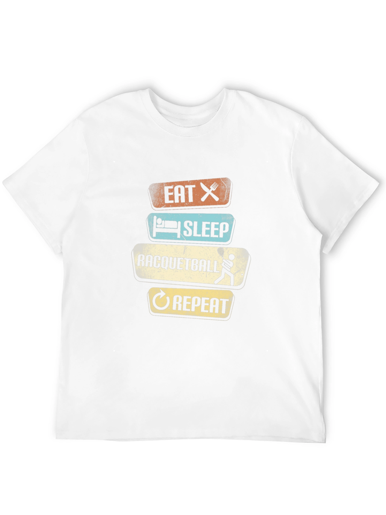 Eat Sleep Racquetball Repeat Graphic T-Shirt
