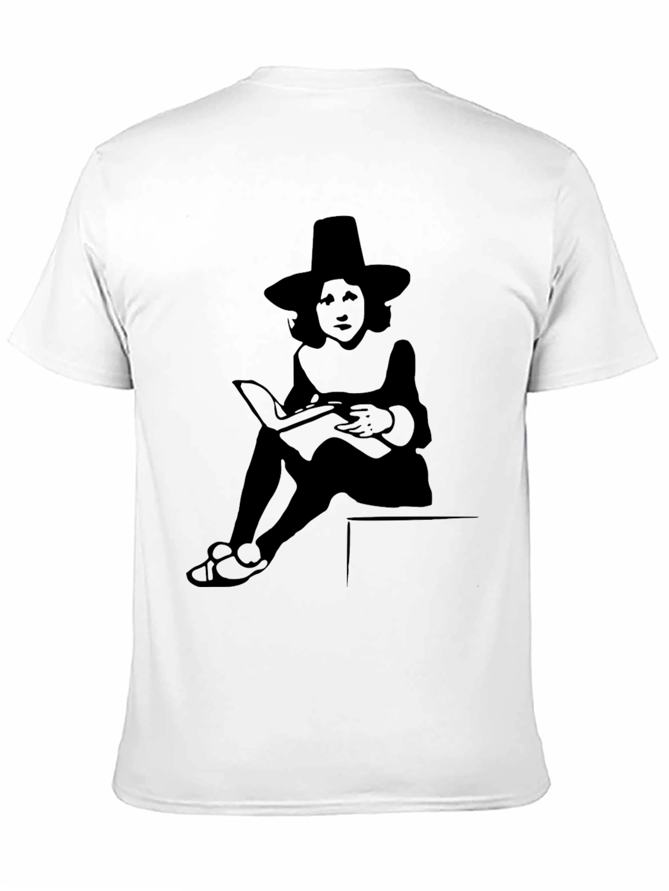 Literary Witch Graphic T-Shirt - Black