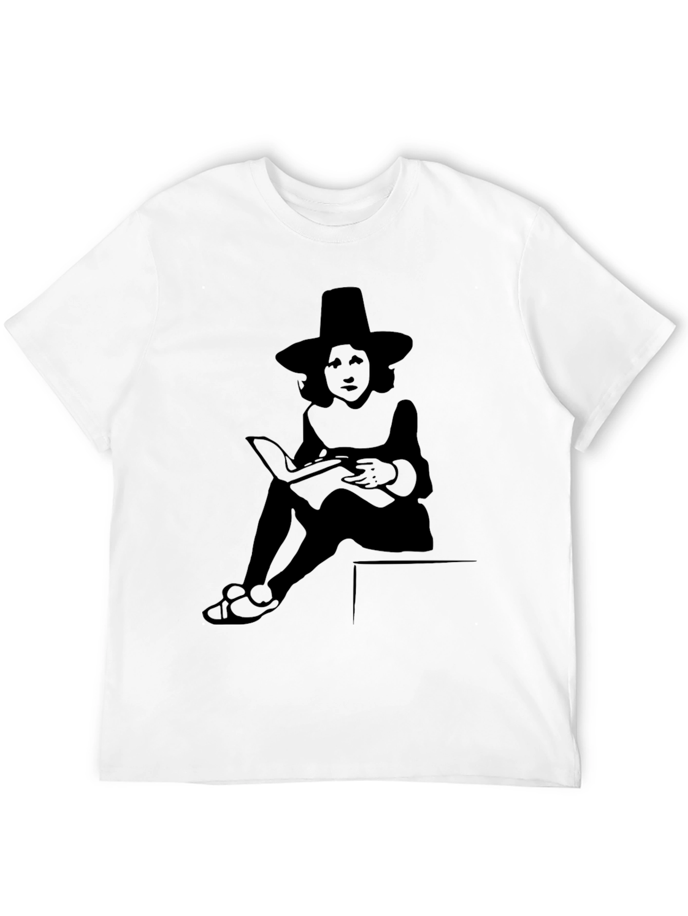 Literary Witch Graphic T-Shirt - Black