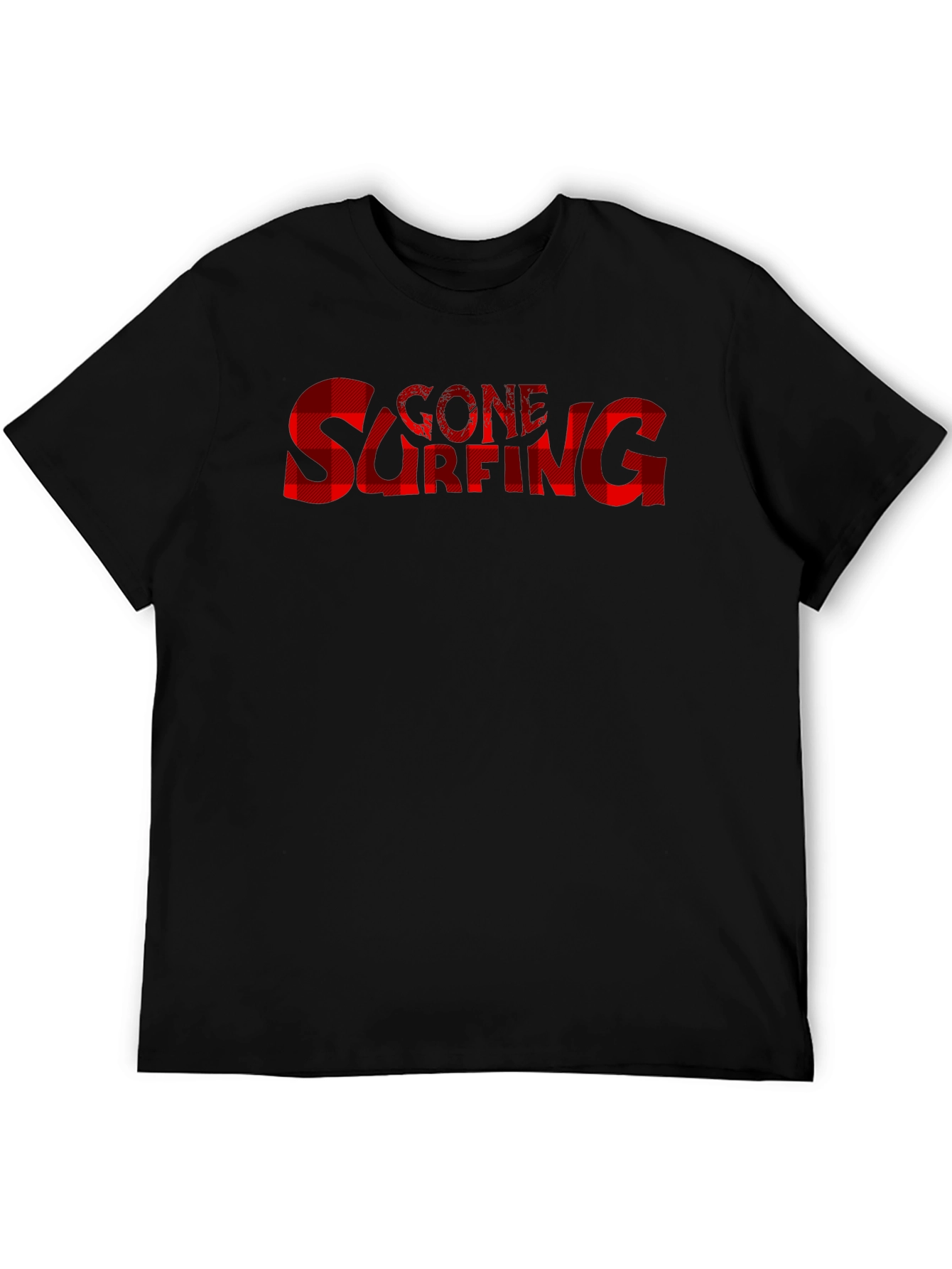 Gone Surfing Buffalo Plaid Graphic Tee