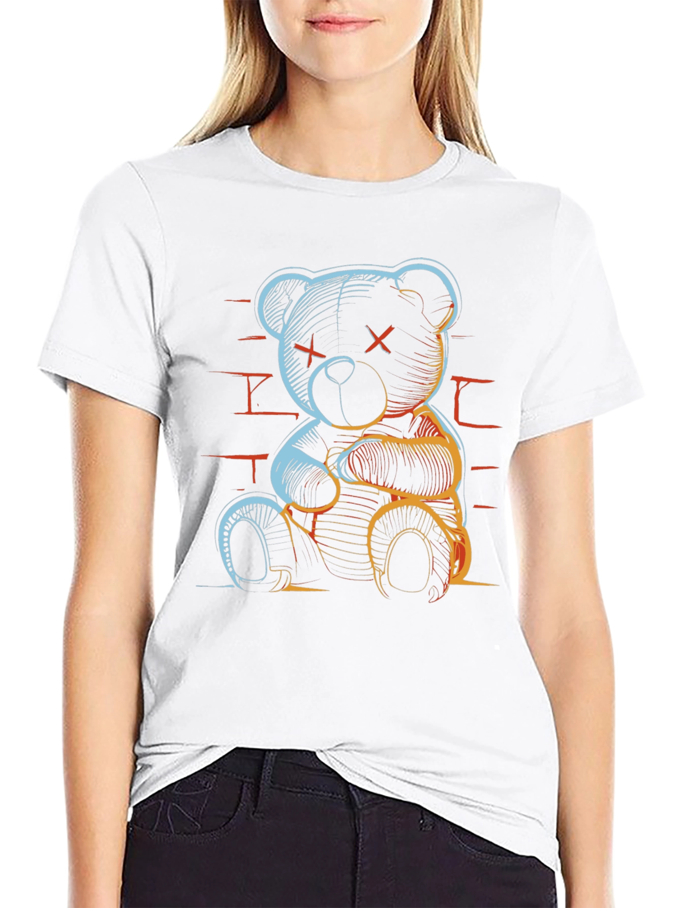 Neon Bear Graphic T-Shirt