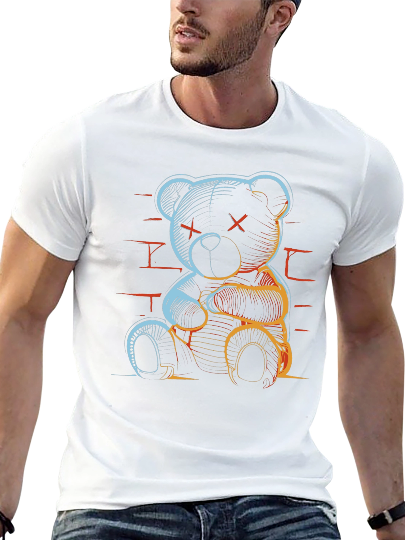 Neon Bear Graphic T-Shirt