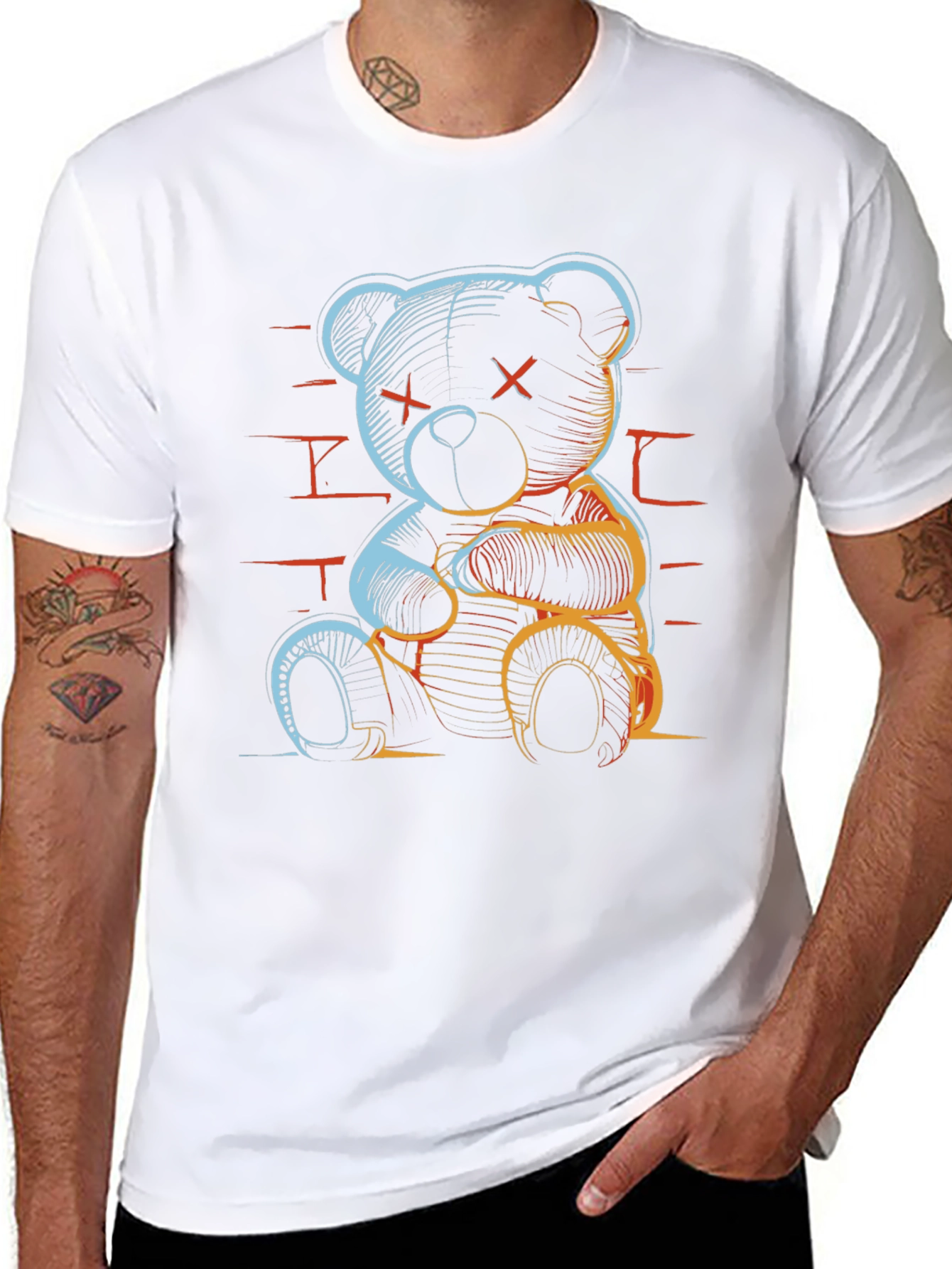 Neon Bear Graphic T-Shirt