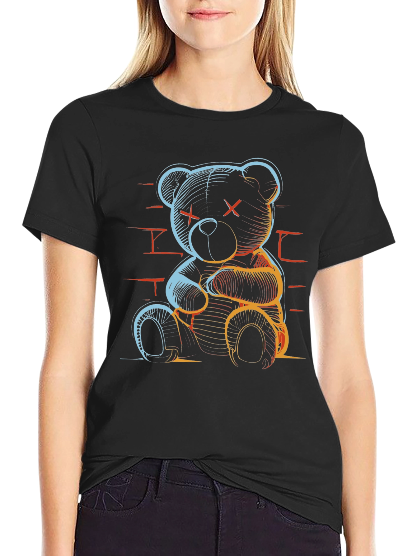 Neon Bear Graphic T-Shirt