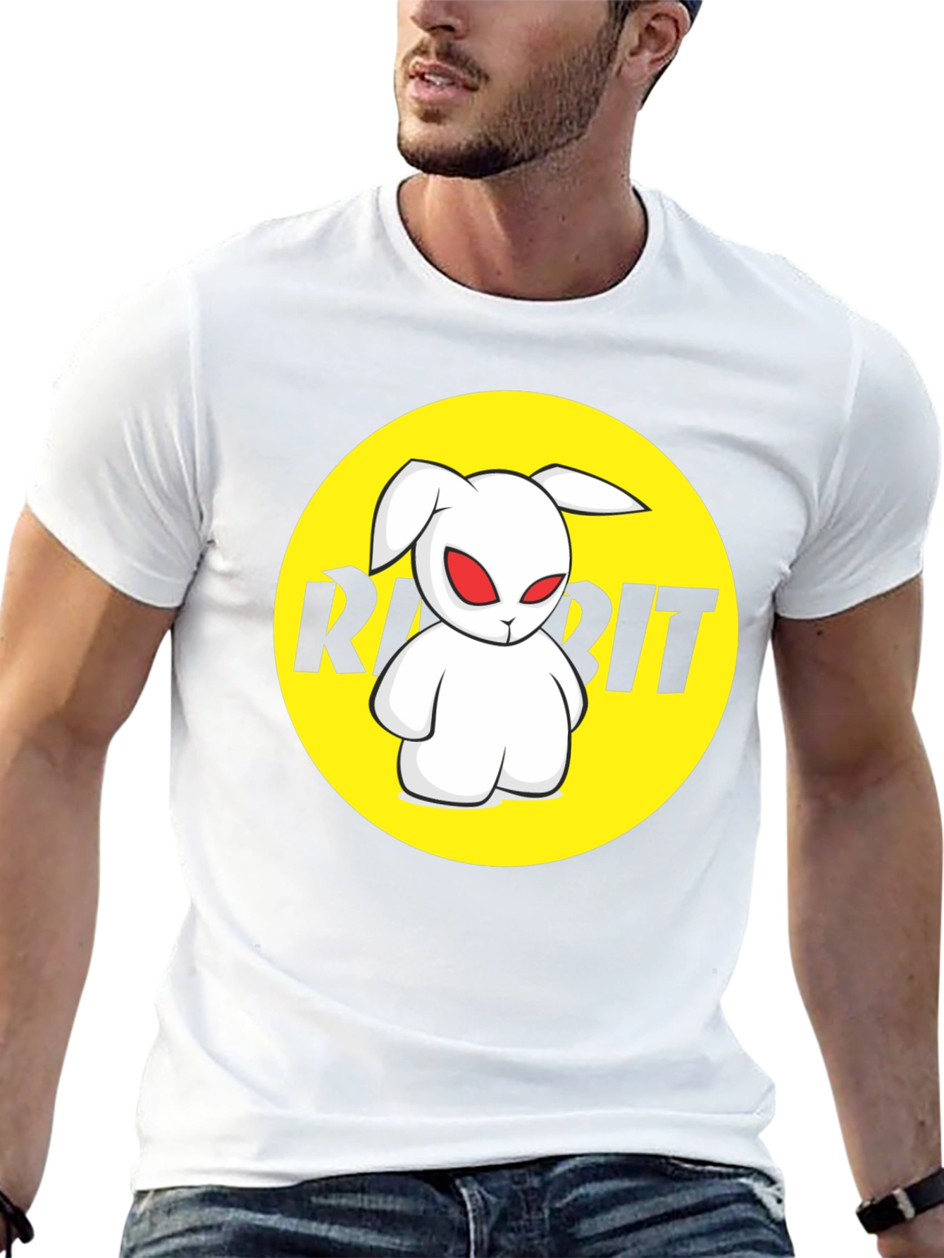 Rabbit Graphic Black T-Shirt