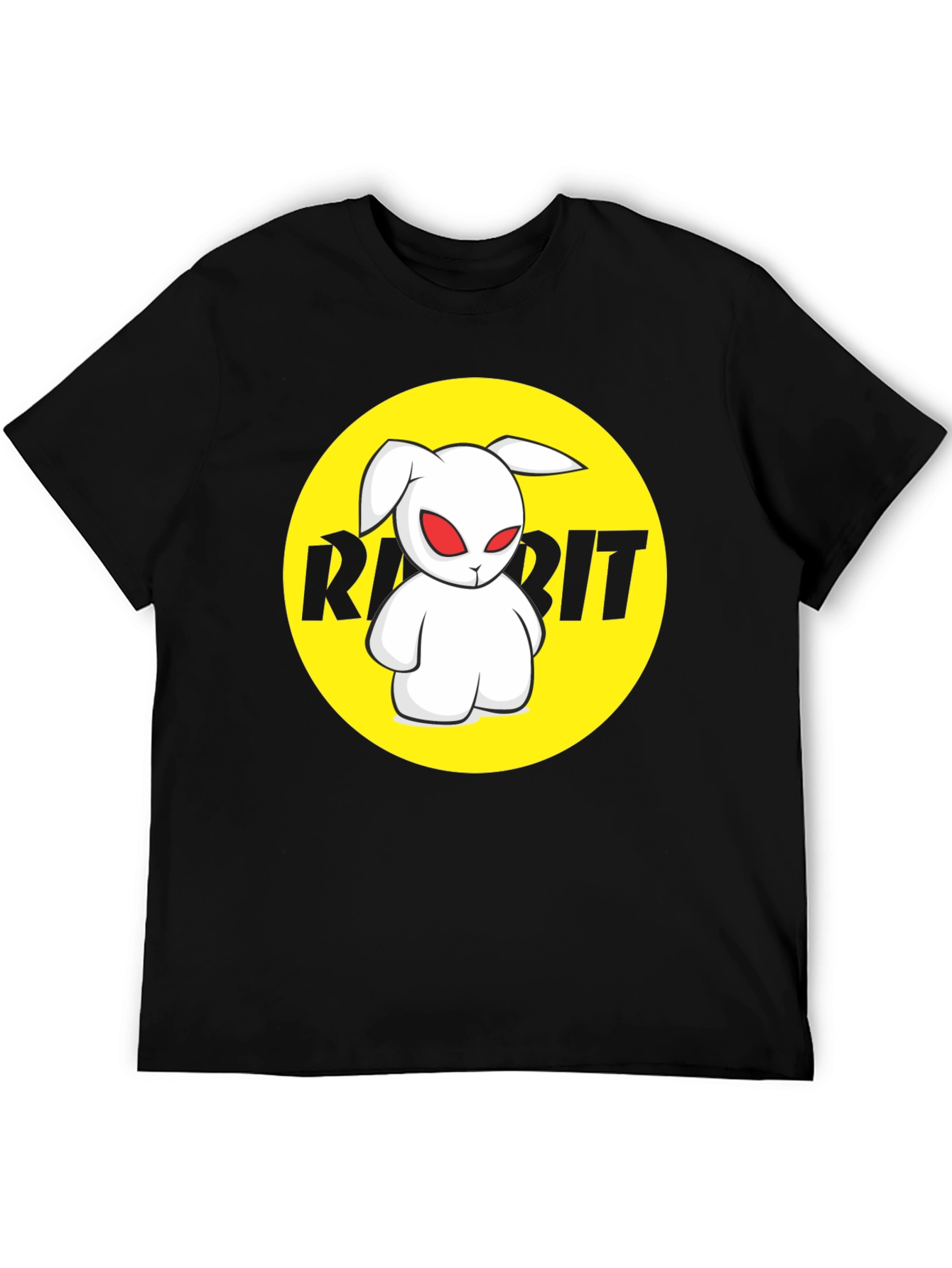 Rabbit Graphic Black T-Shirt