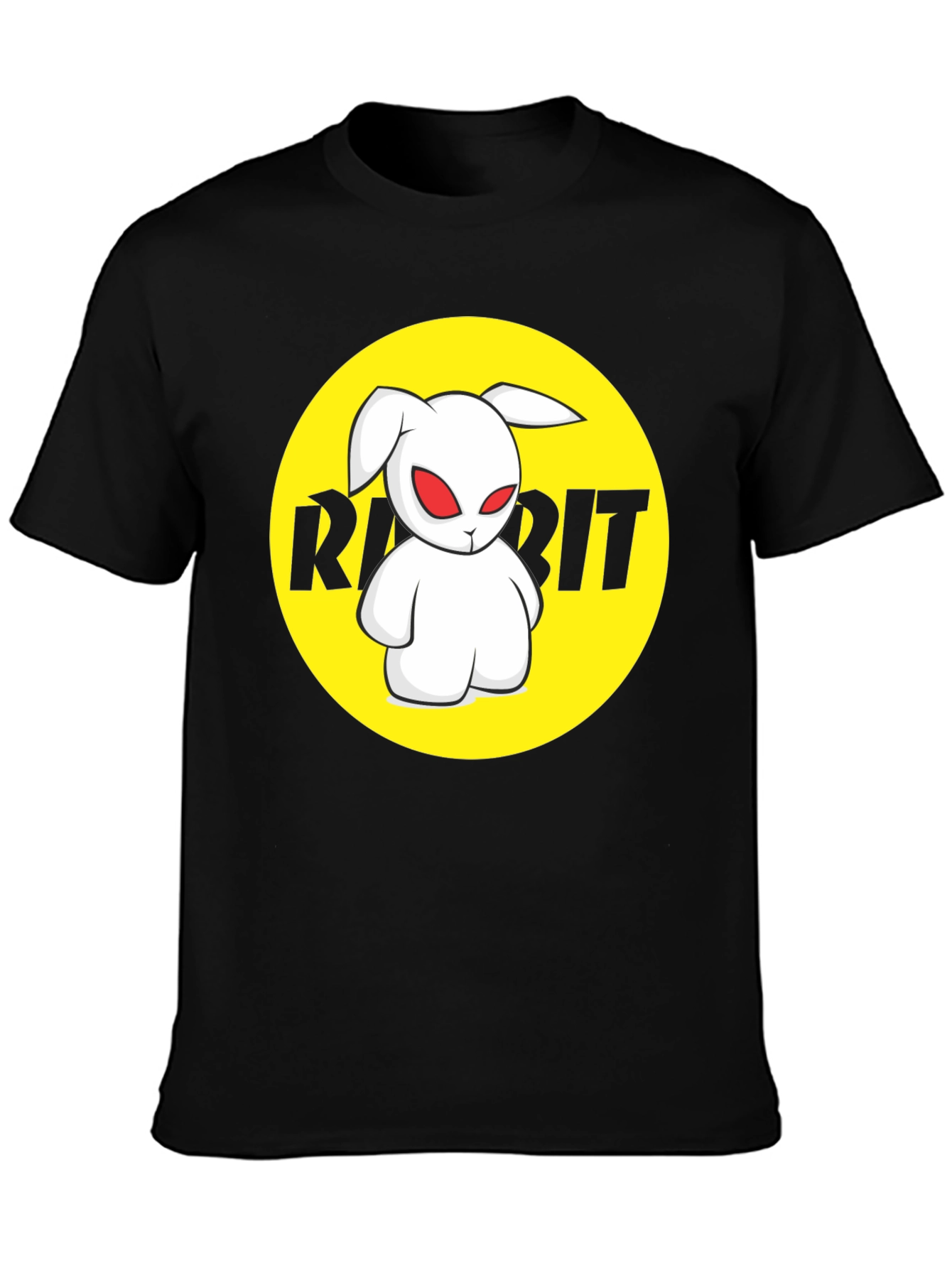 Rabbit Graphic Black T-Shirt
