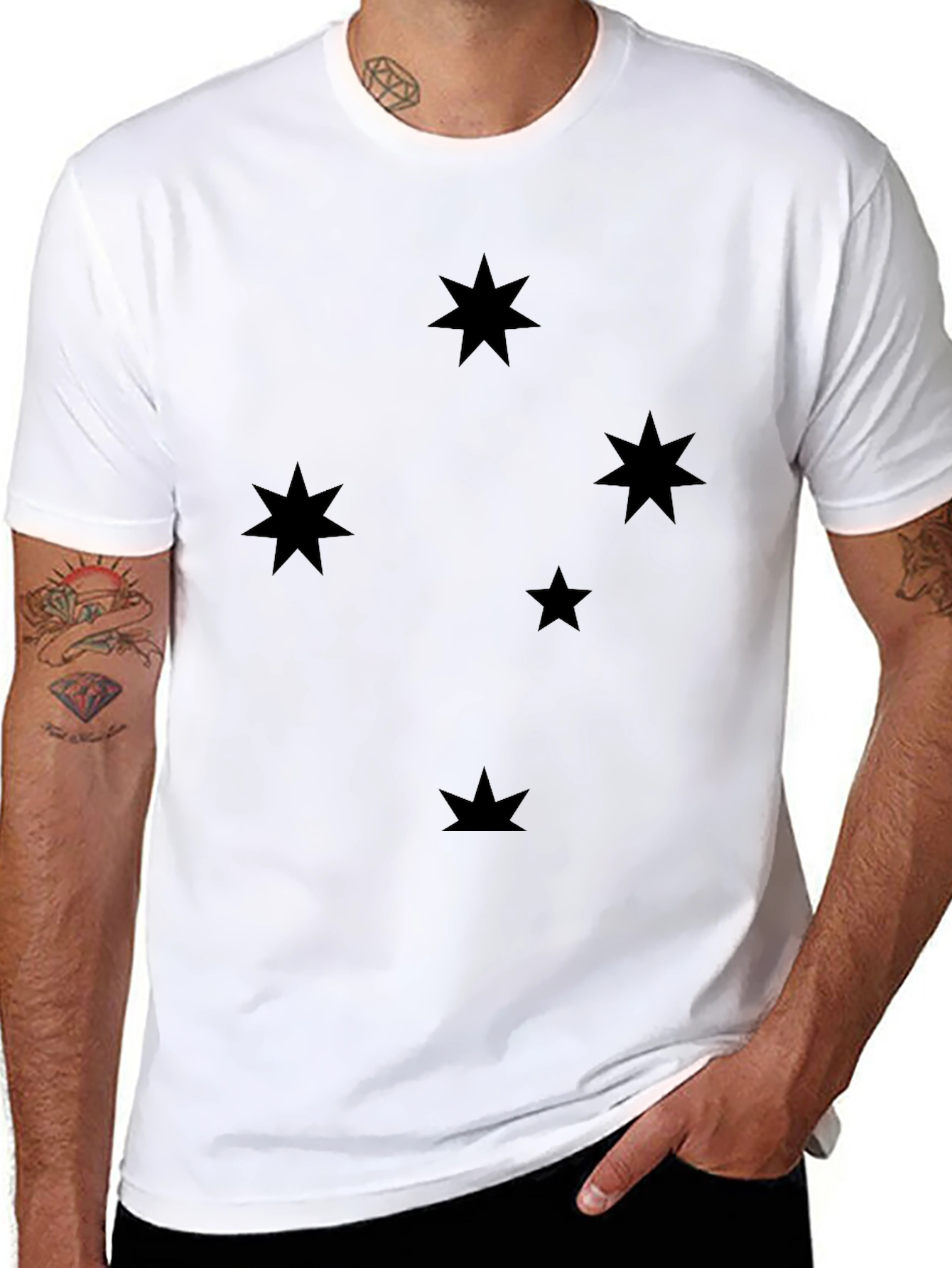 Southern Cross Starry Night Black T-Shirt