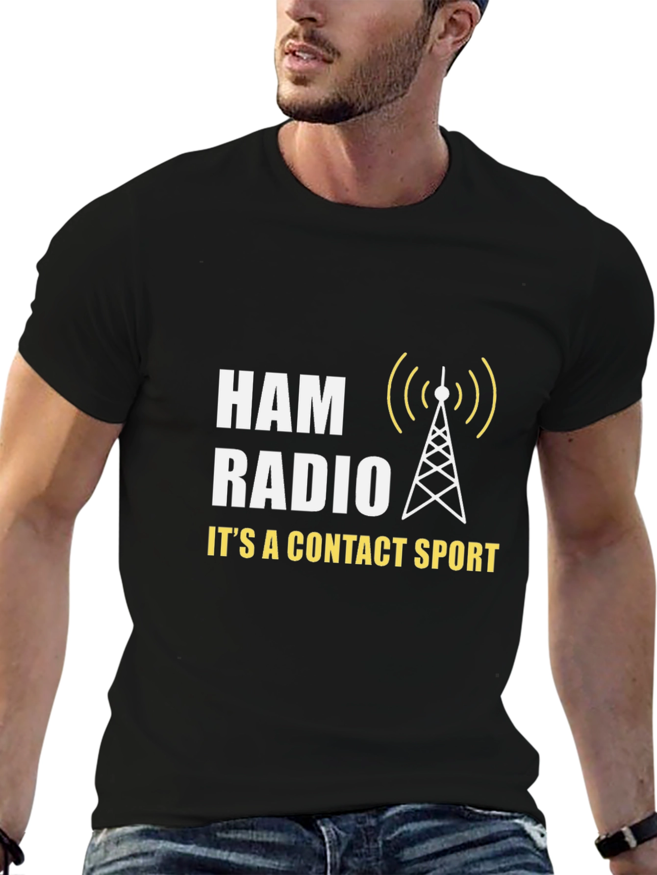 Ham Radio Contact Sport T-Shirt - Black