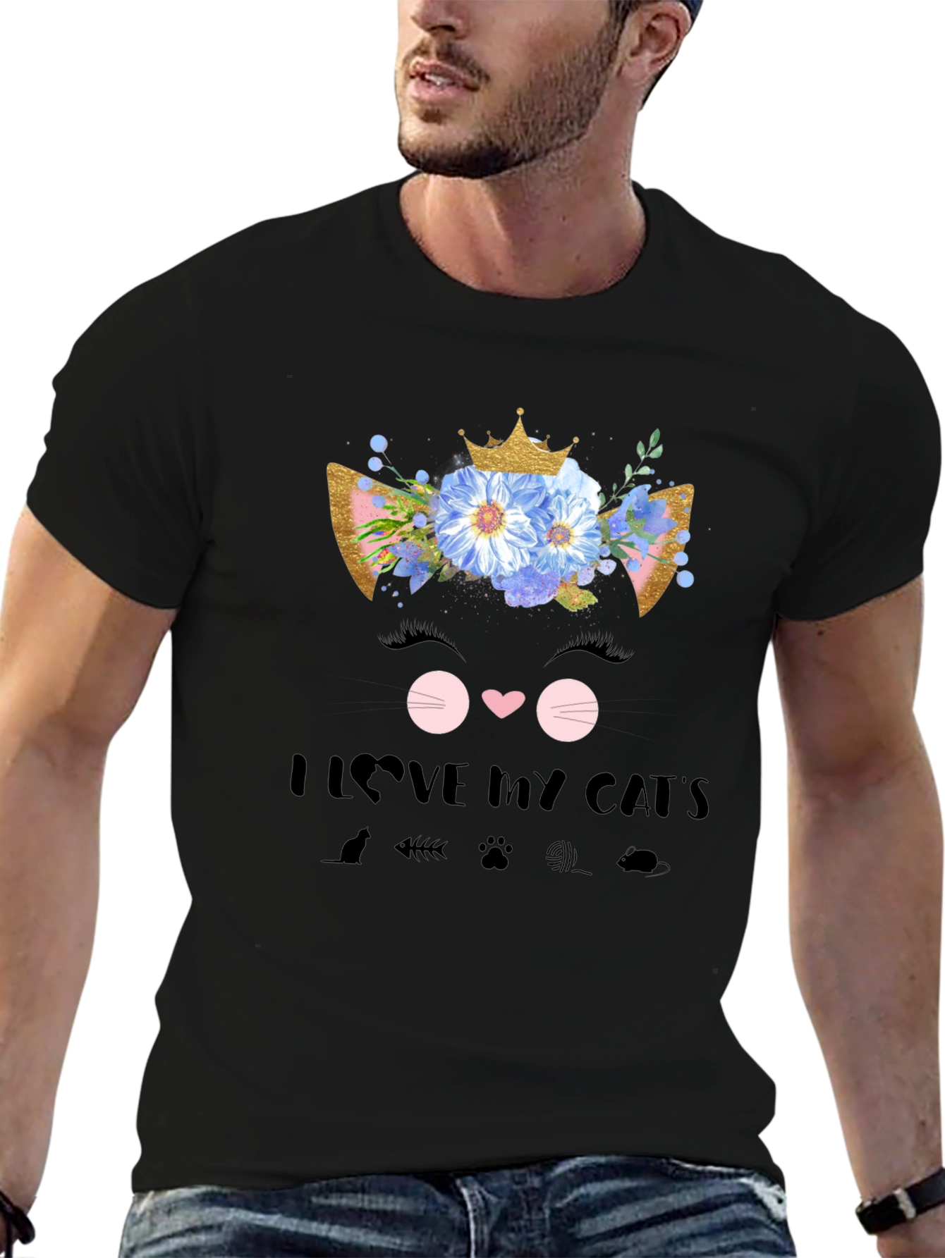 I Love My Cat T-Shirt Cute Graphic Tee