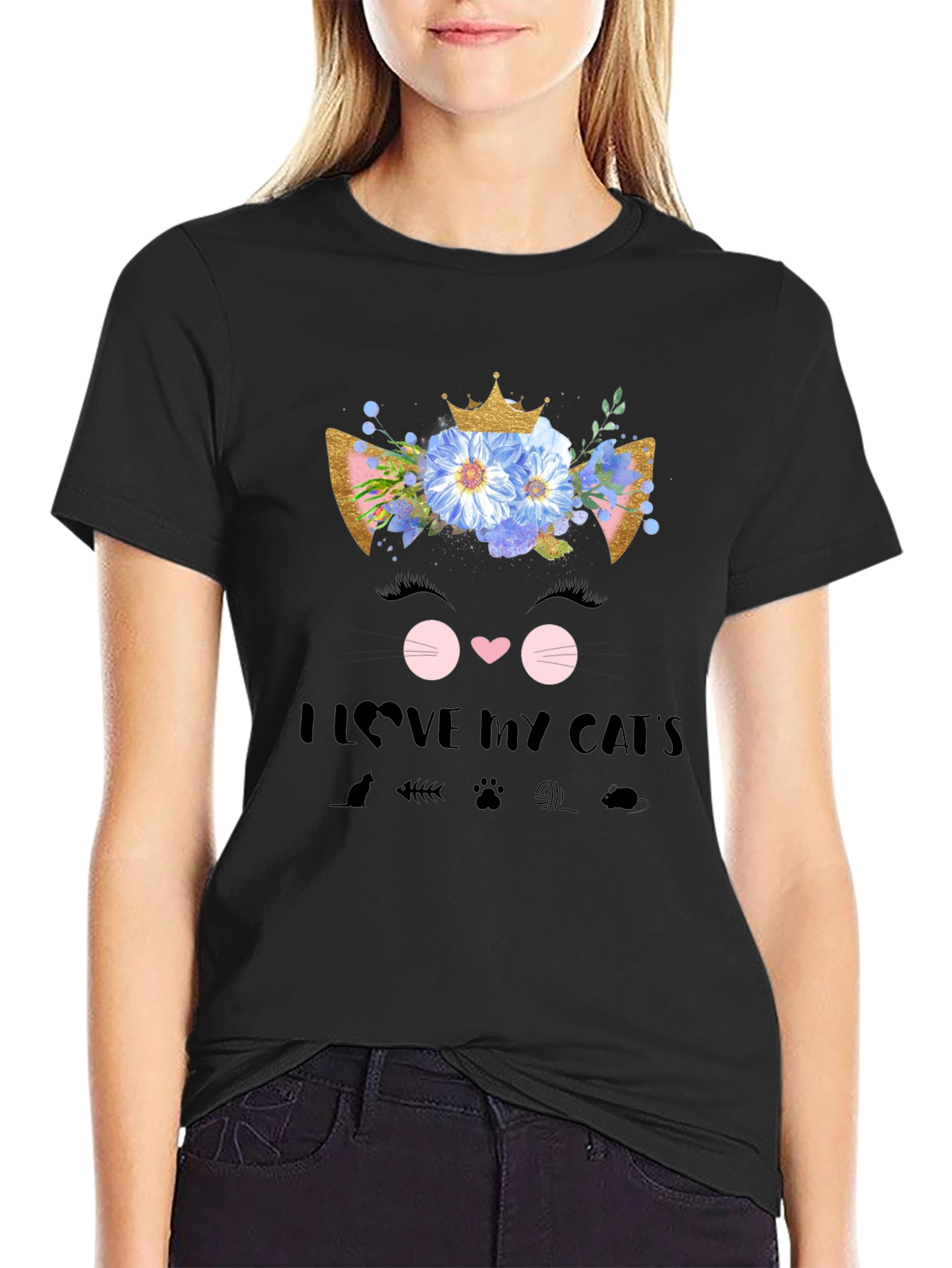 I Love My Cat T-Shirt Cute Graphic Tee