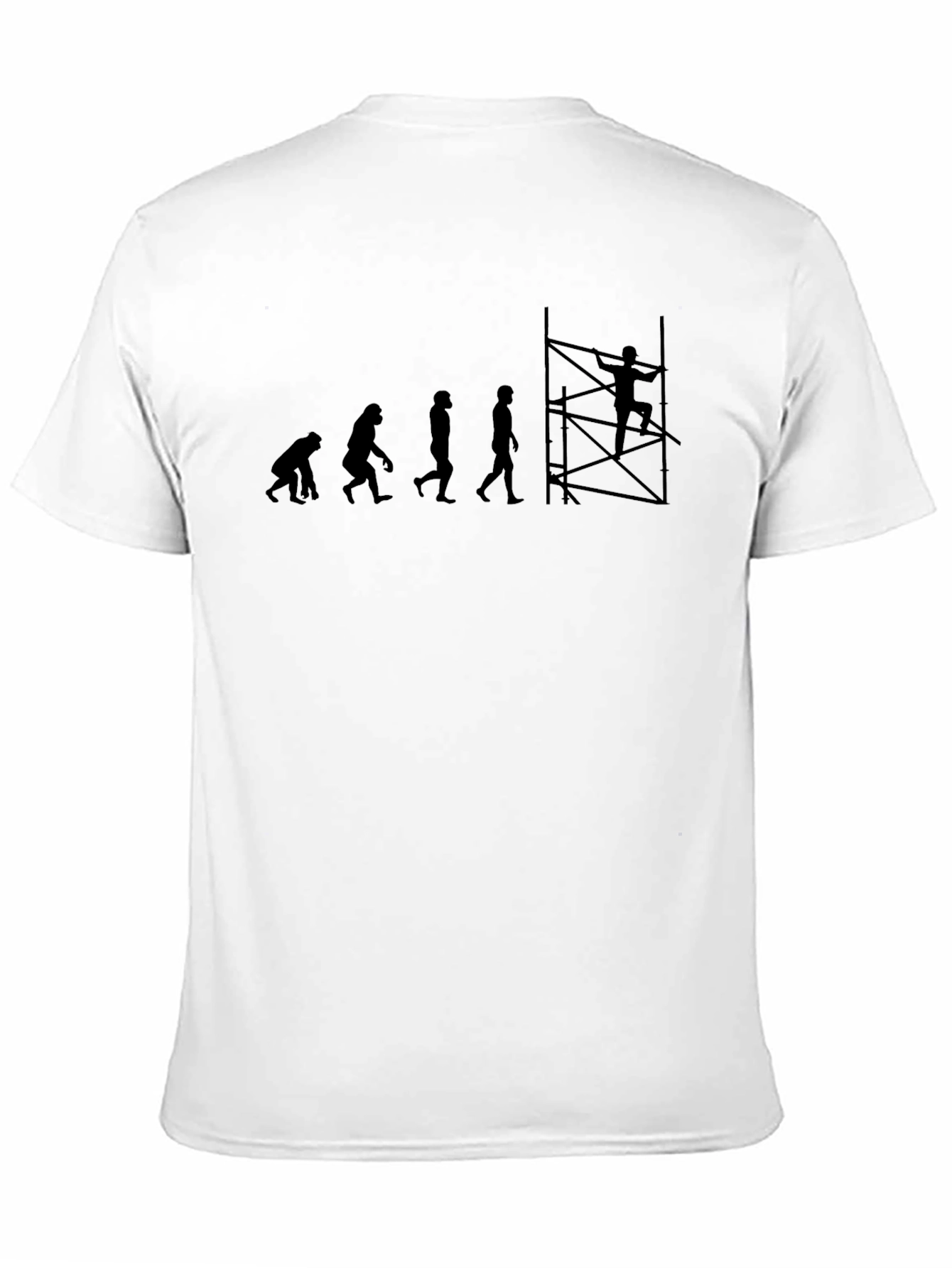 Evolution of Construction Worker Black T-Shirt