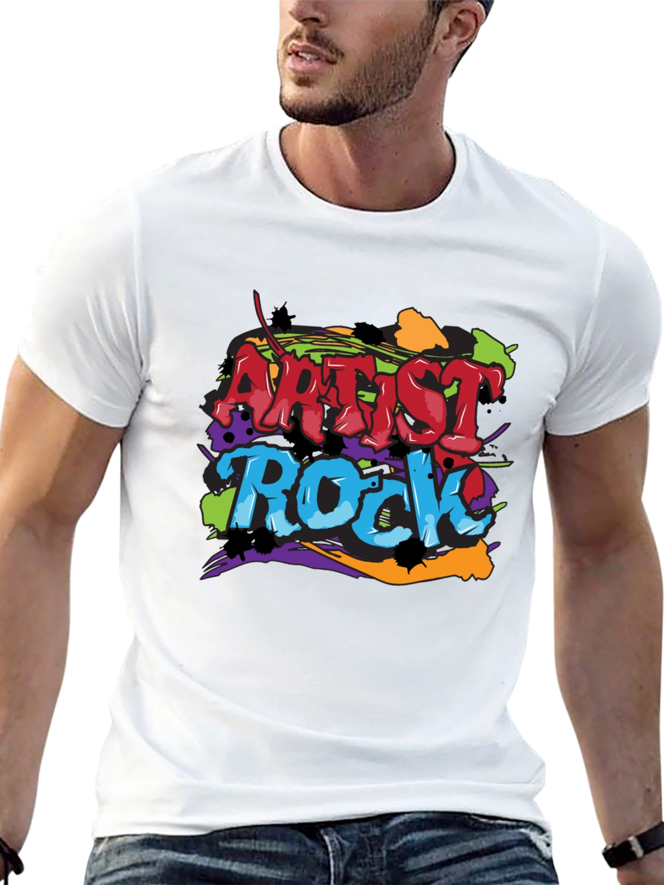 Artist Rock Graphic Tee - Crew Neck