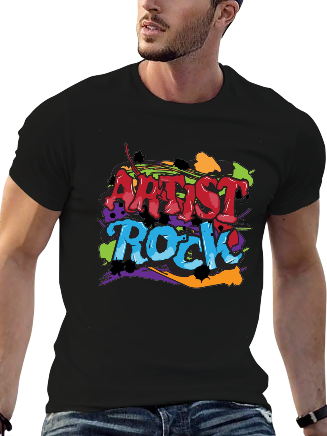 Artist Rock Graphic Tee - Crew Neck