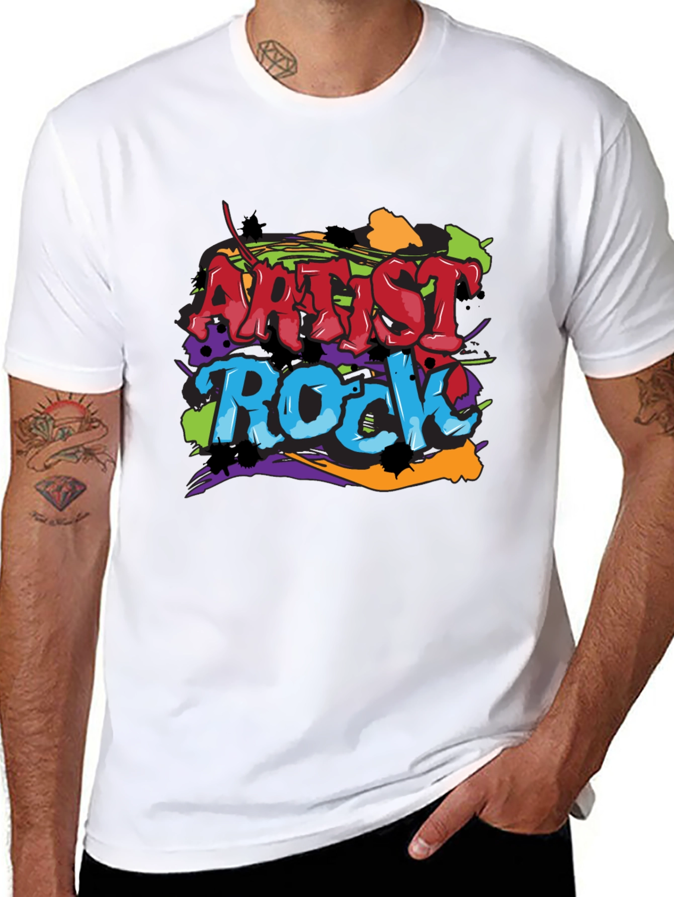 Artist Rock Graphic Tee - Crew Neck