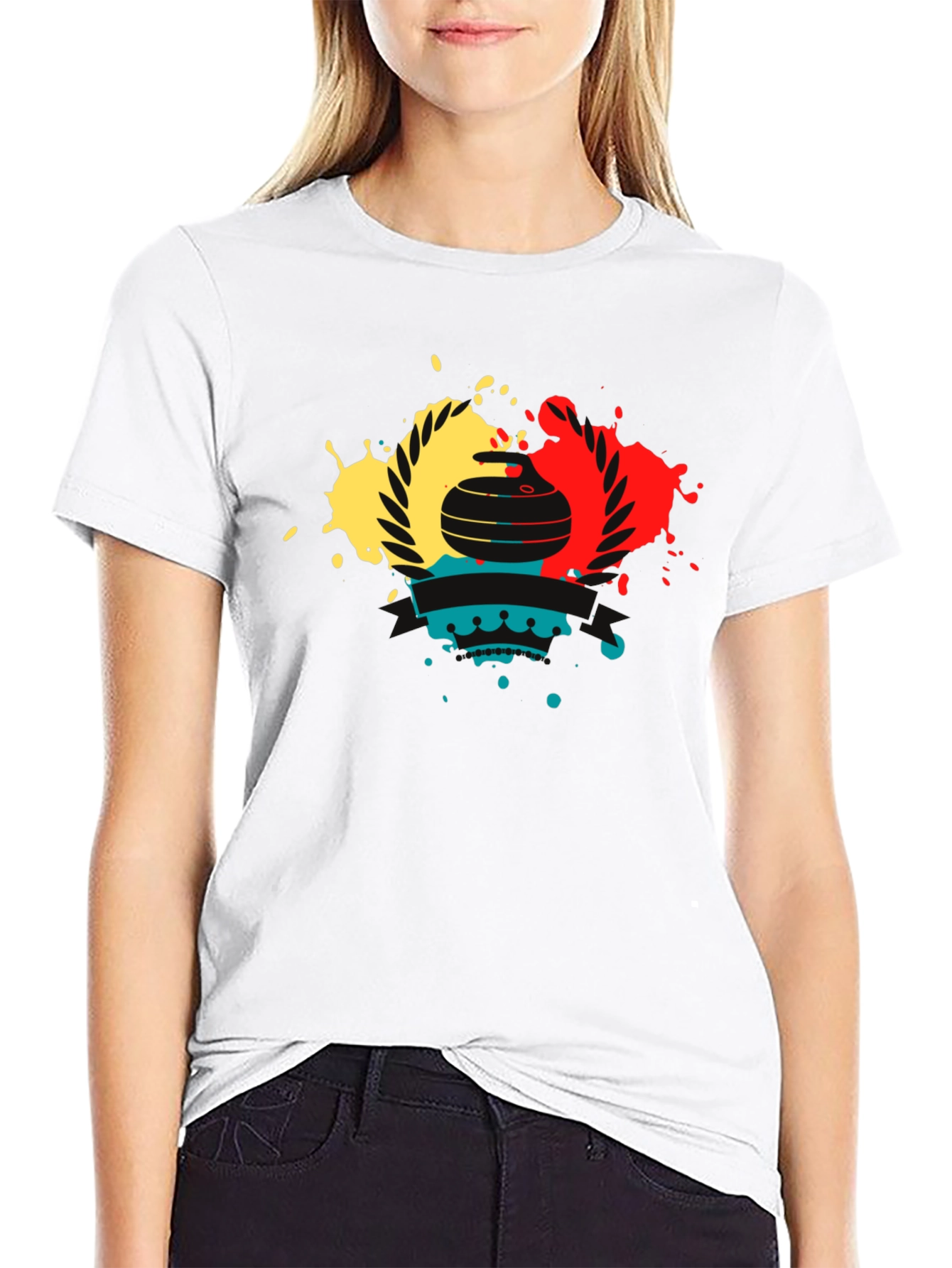 Curling Stone Graphic T-Shirt