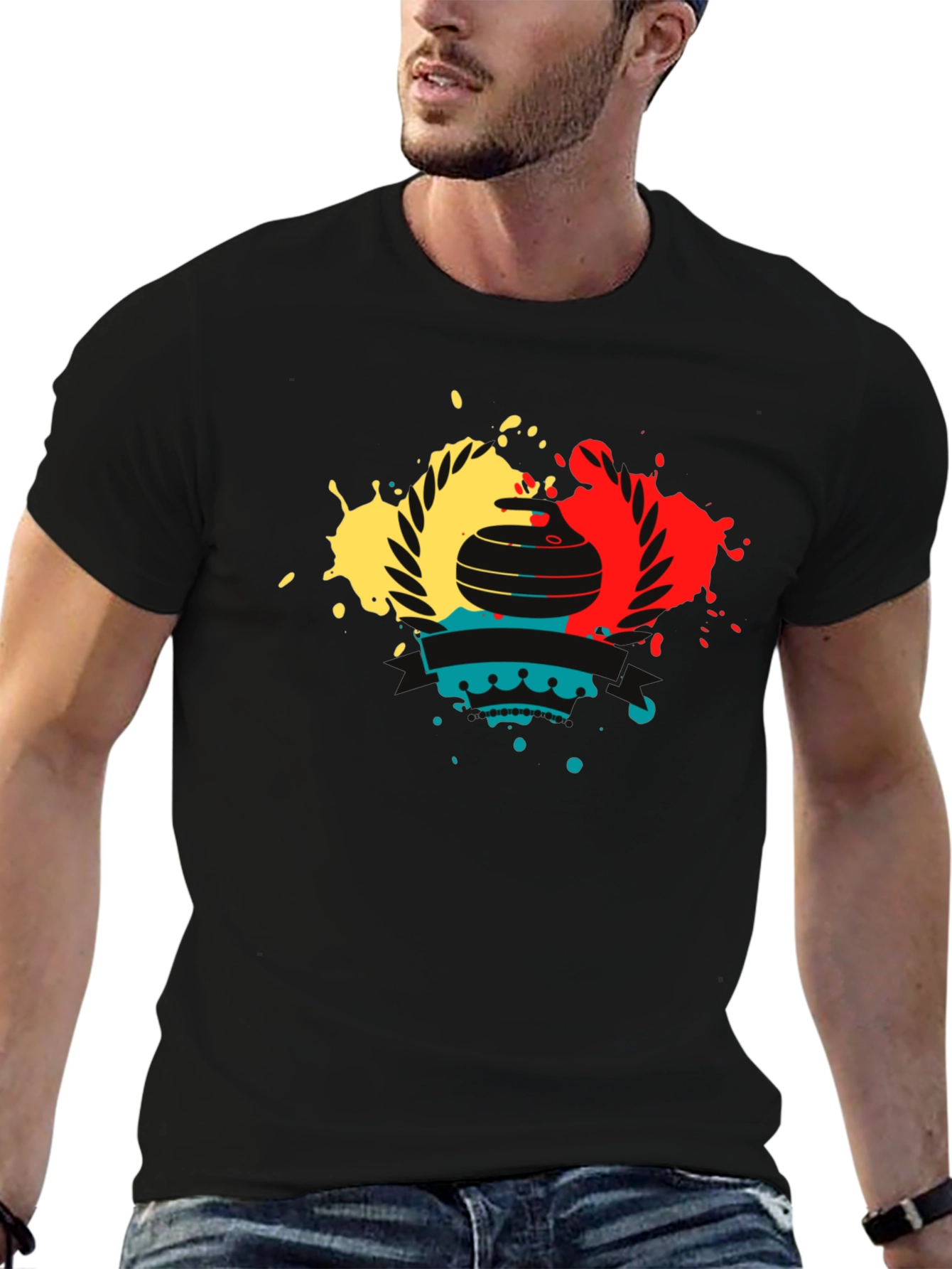 Curling Stone Graphic T-Shirt