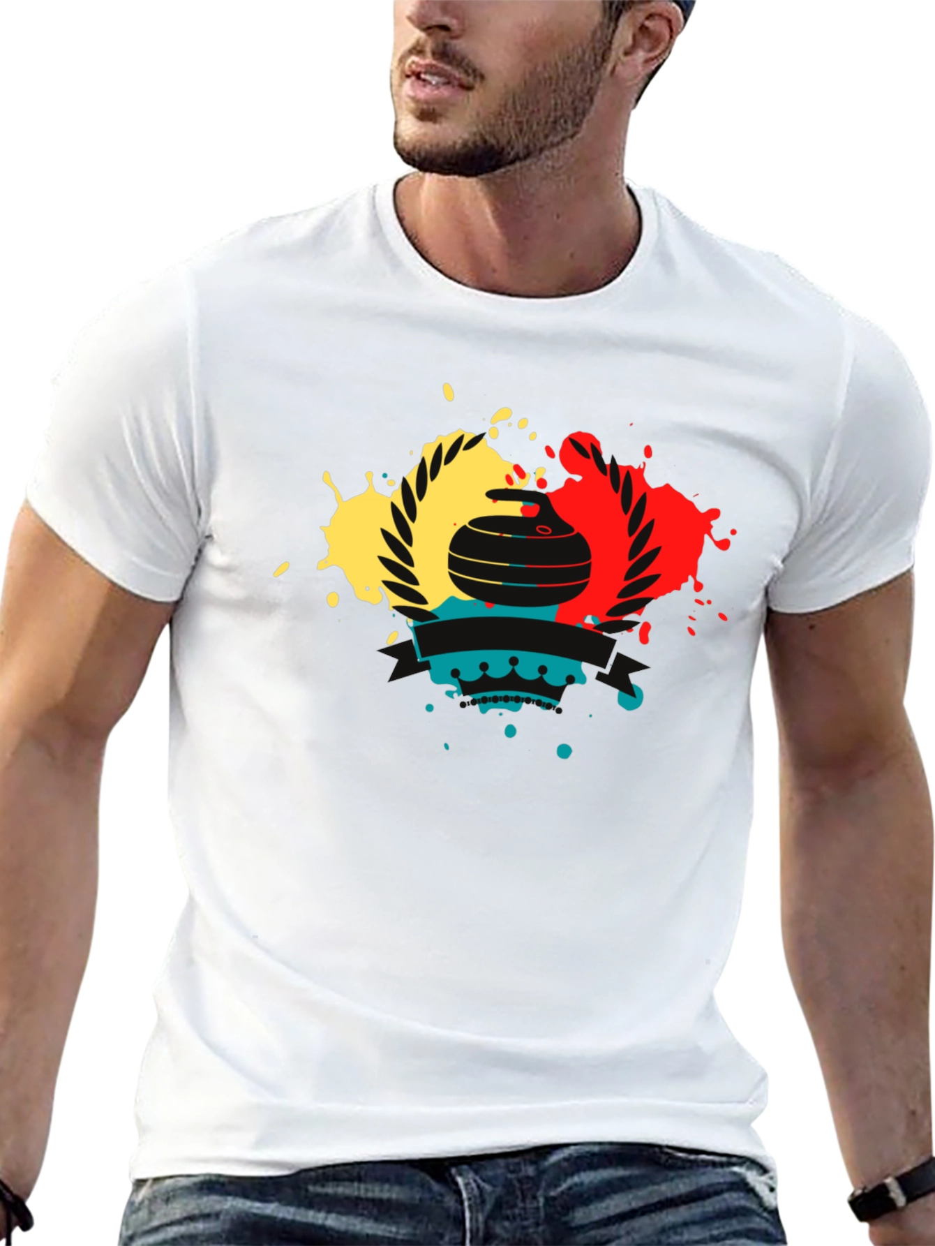 Curling Stone Graphic T-Shirt