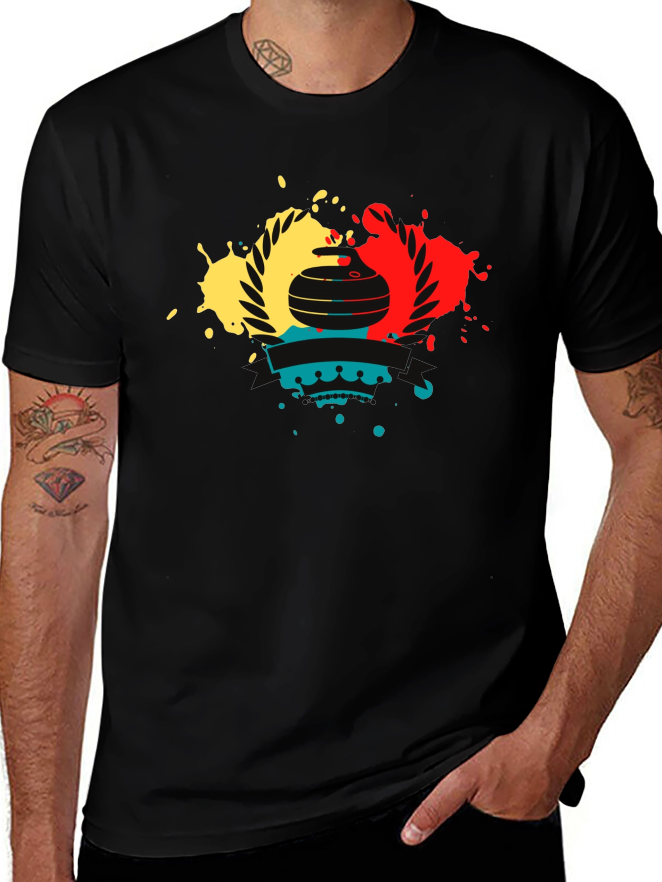 Curling Stone Graphic T-Shirt