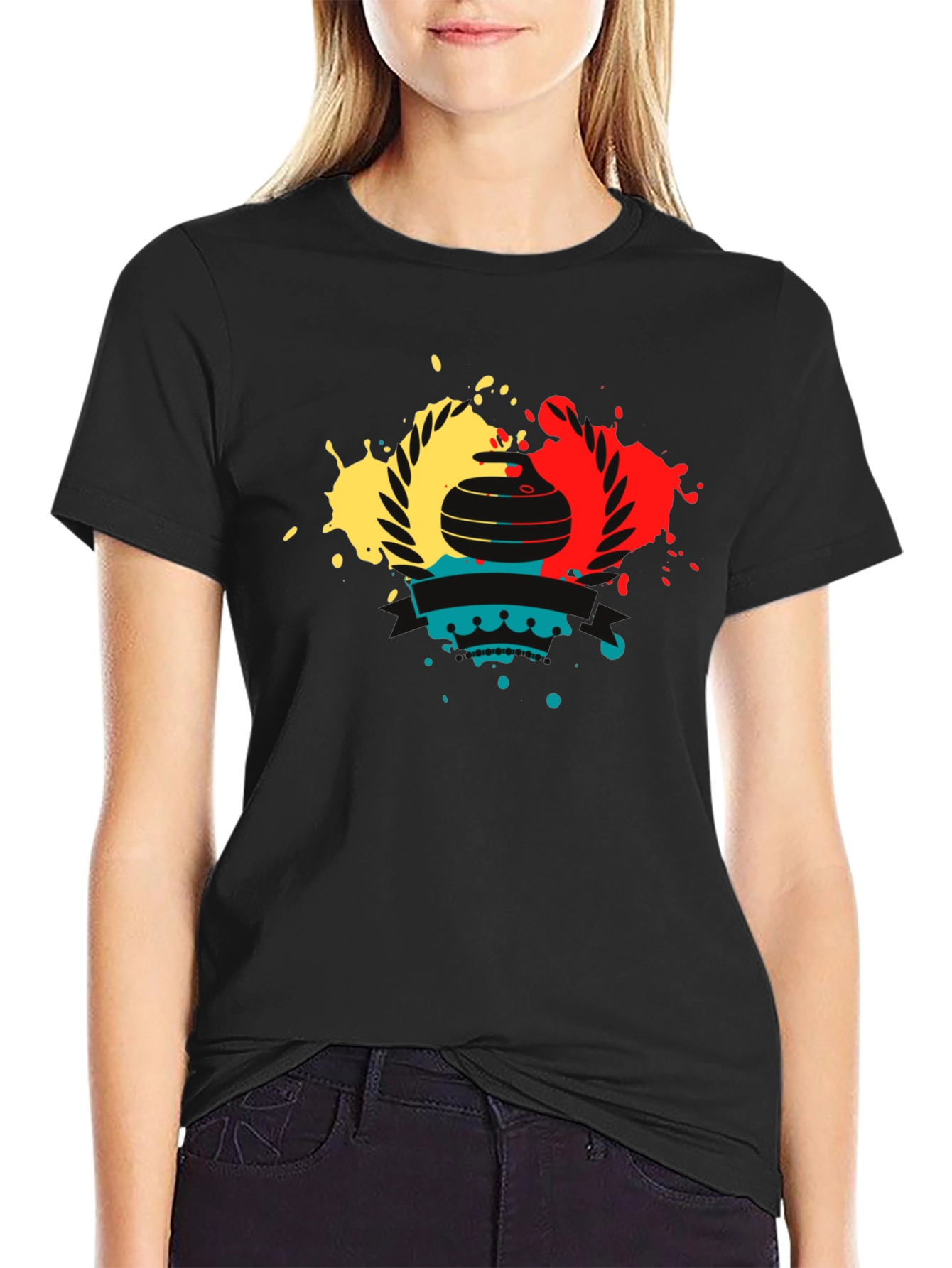 Curling Stone Graphic T-Shirt