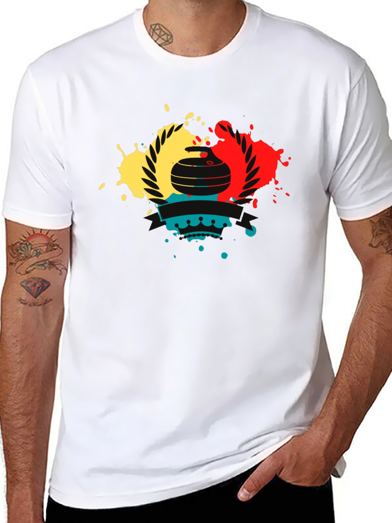 Curling Stone Graphic T-Shirt