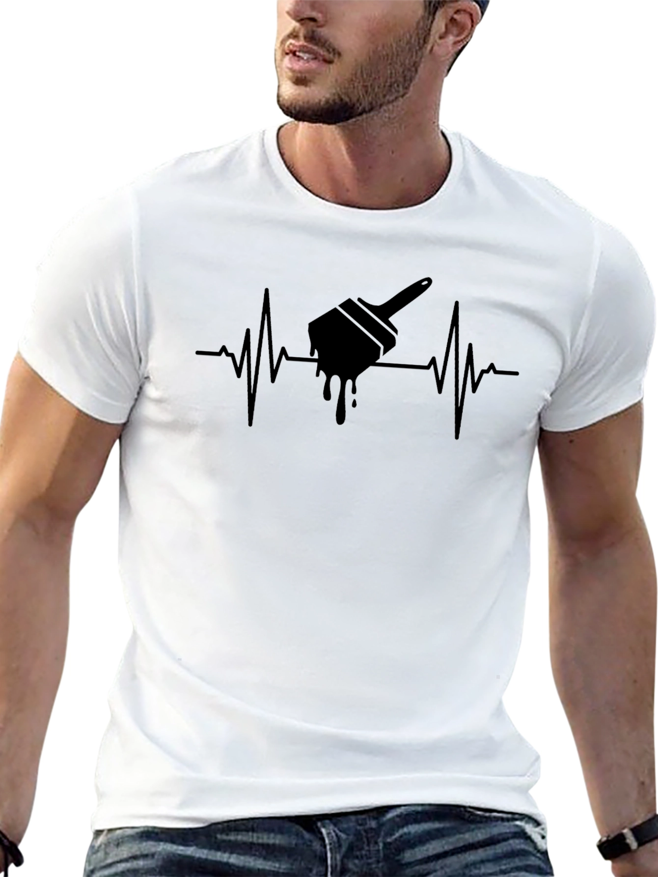 Painter Heartbeat Graphic T-Shirt