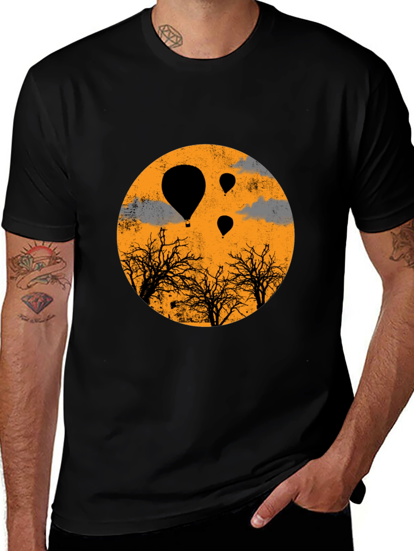 Balloon Trees Graphic Tee - Unique Design