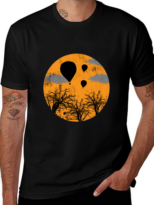 Balloon Trees Graphic Tee - Unique Design
