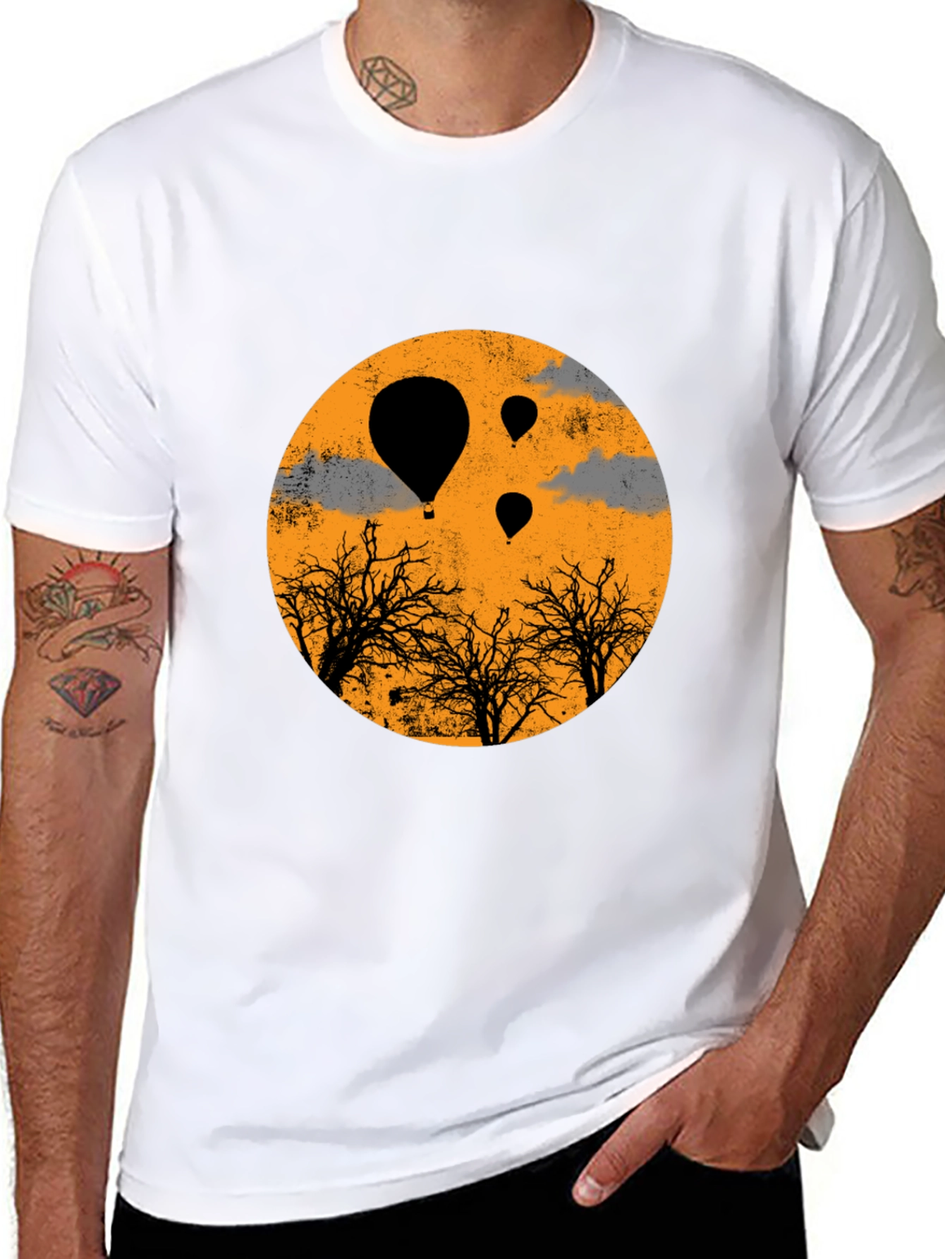 Balloon Trees Graphic Tee - Unique Design