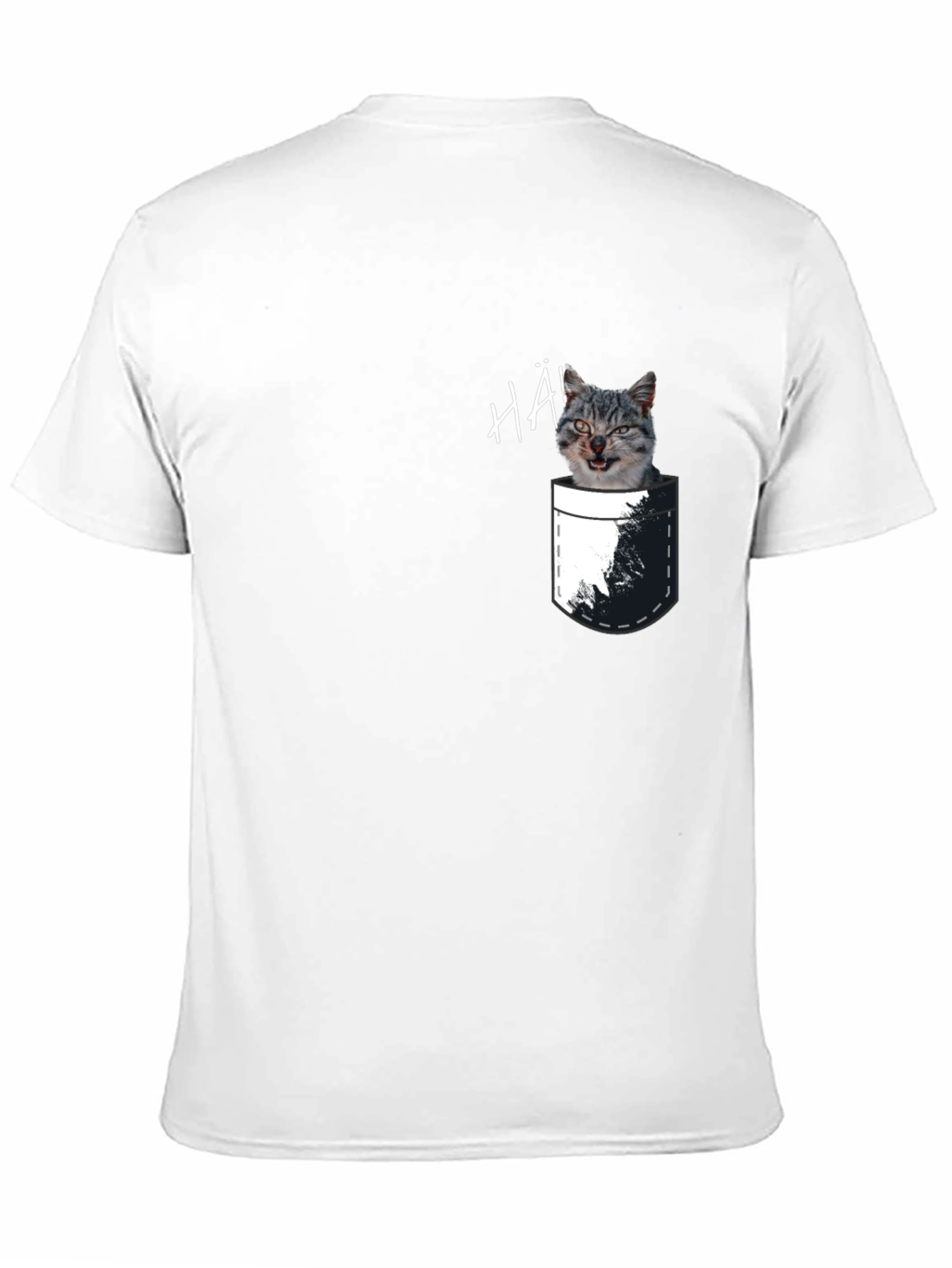 Cat Pocket T-Shirt - Funny Graphic Tee