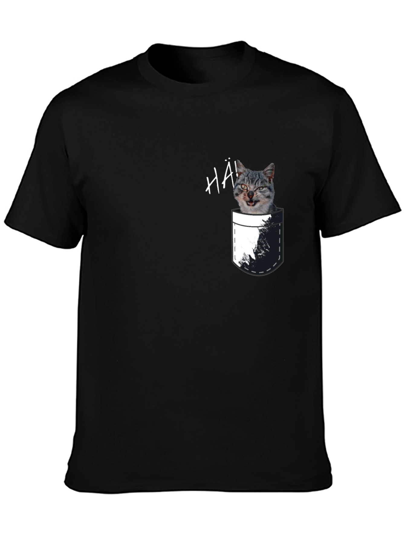 Cat Pocket T-Shirt - Funny Graphic Tee