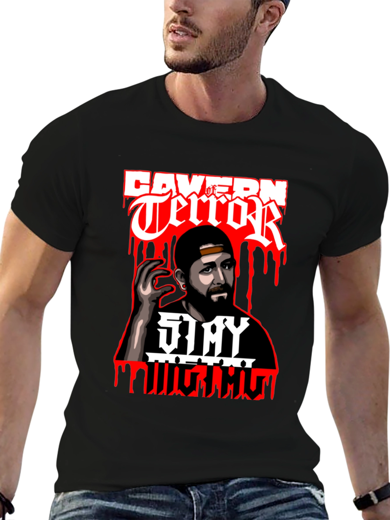 Cavern of Terror Stay Mighty Graphic T-Shirt