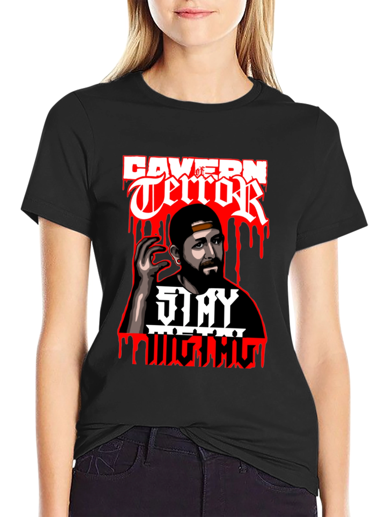 Cavern of Terror Stay Mighty Graphic T-Shirt