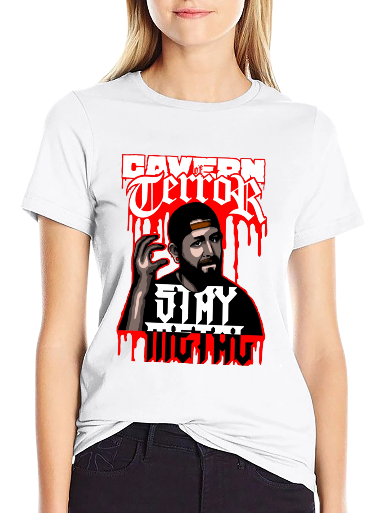 Cavern of Terror Stay Mighty Graphic T-Shirt