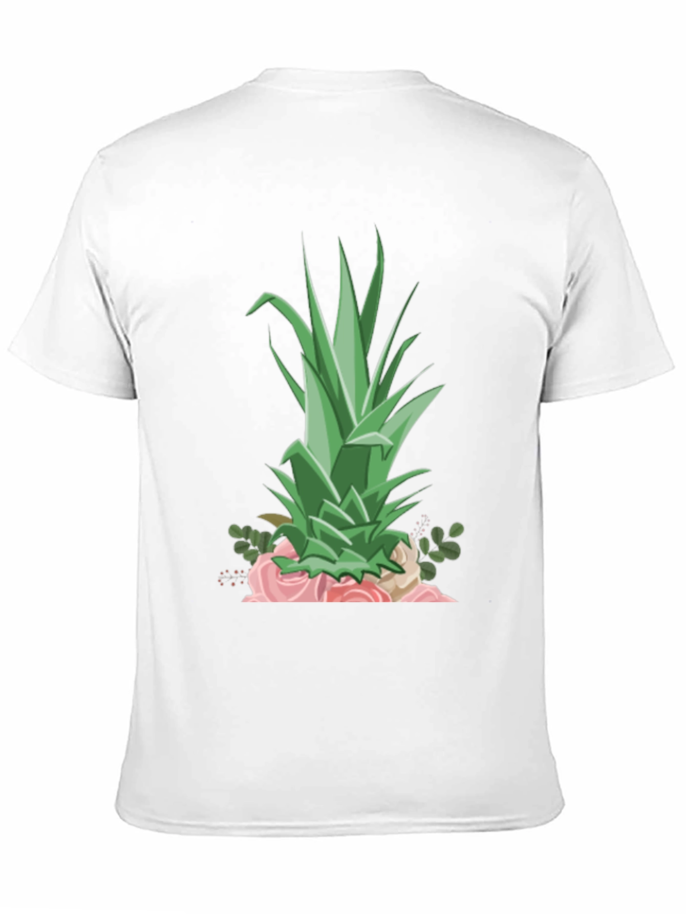 Pineapple & Roses Graphic Tee - Stylish Summer Shirt